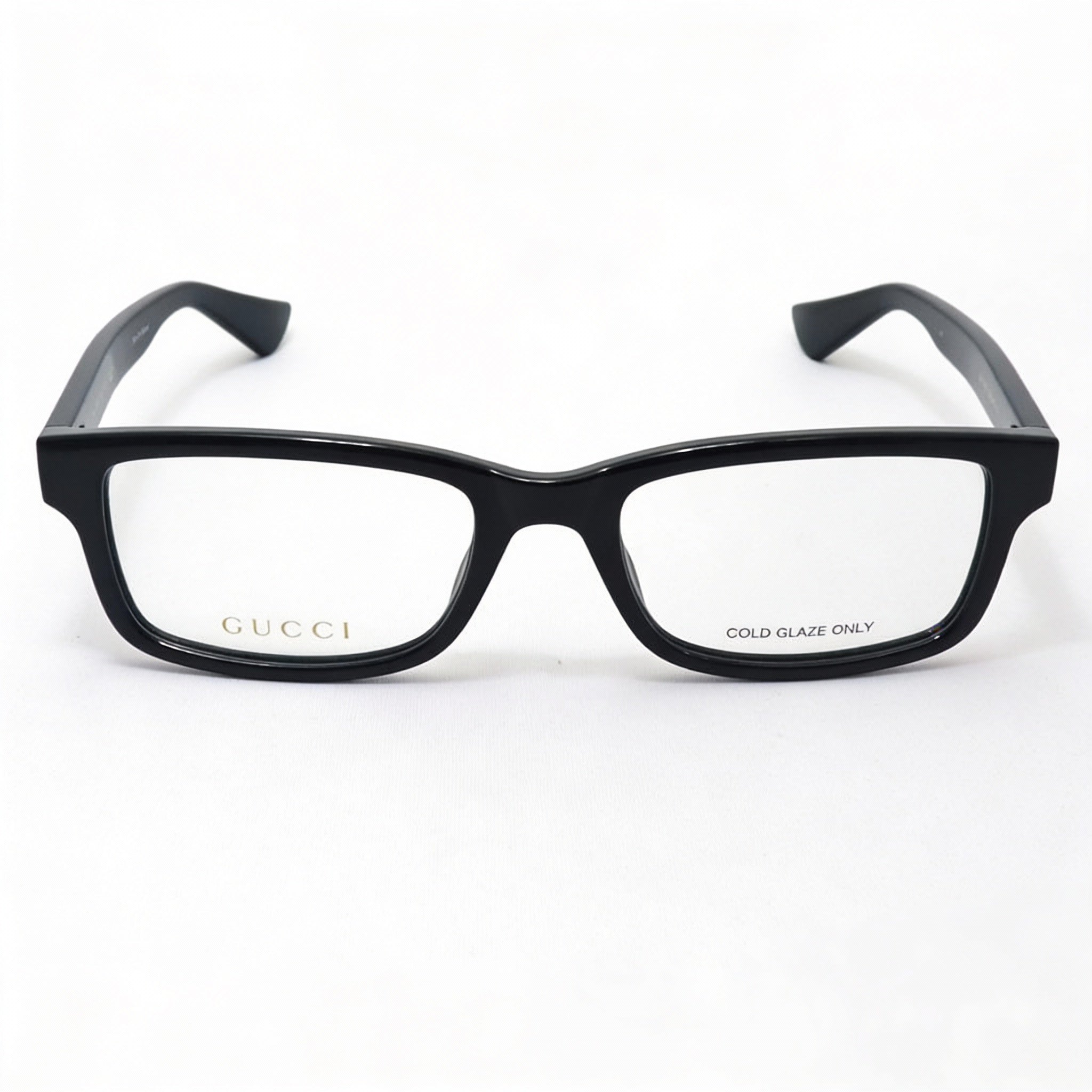 Gucci Minimalist Unisex Black Transparent Plastic Frame Optical Glasses with Rectangular Shape, 54mm, Photo 2