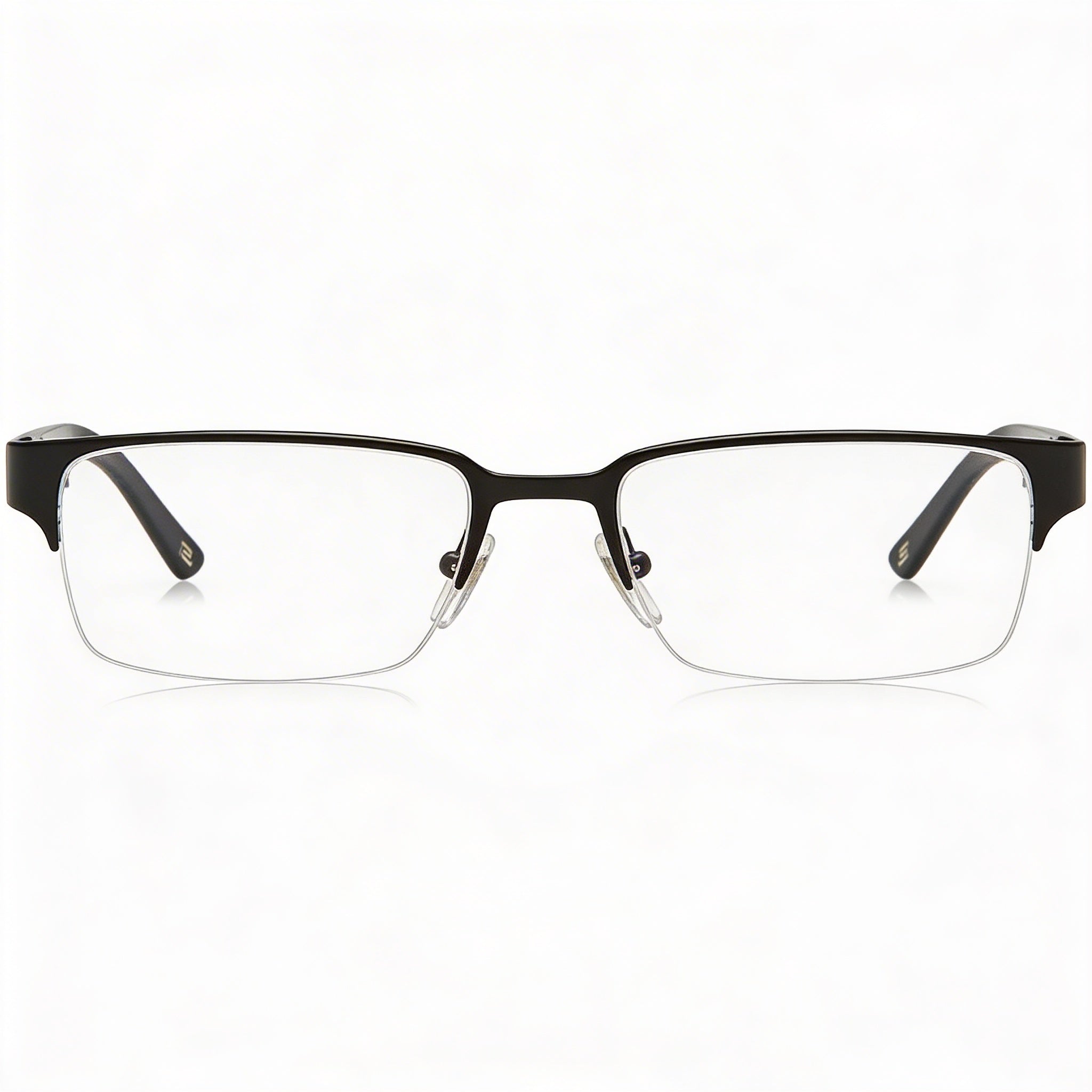 Versace VE1184 Women's Rectangular Eyeglasses with Matte Black Metal Frame and 53mm Lens Width, Photo 2