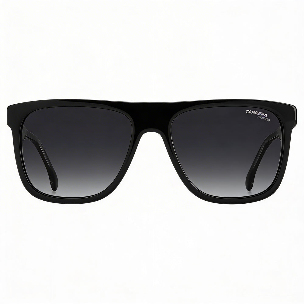 Gafas de sol Carrera 267/S para hombre, de acetato negro y gris, con protección UV y graduadas, de 56 mm