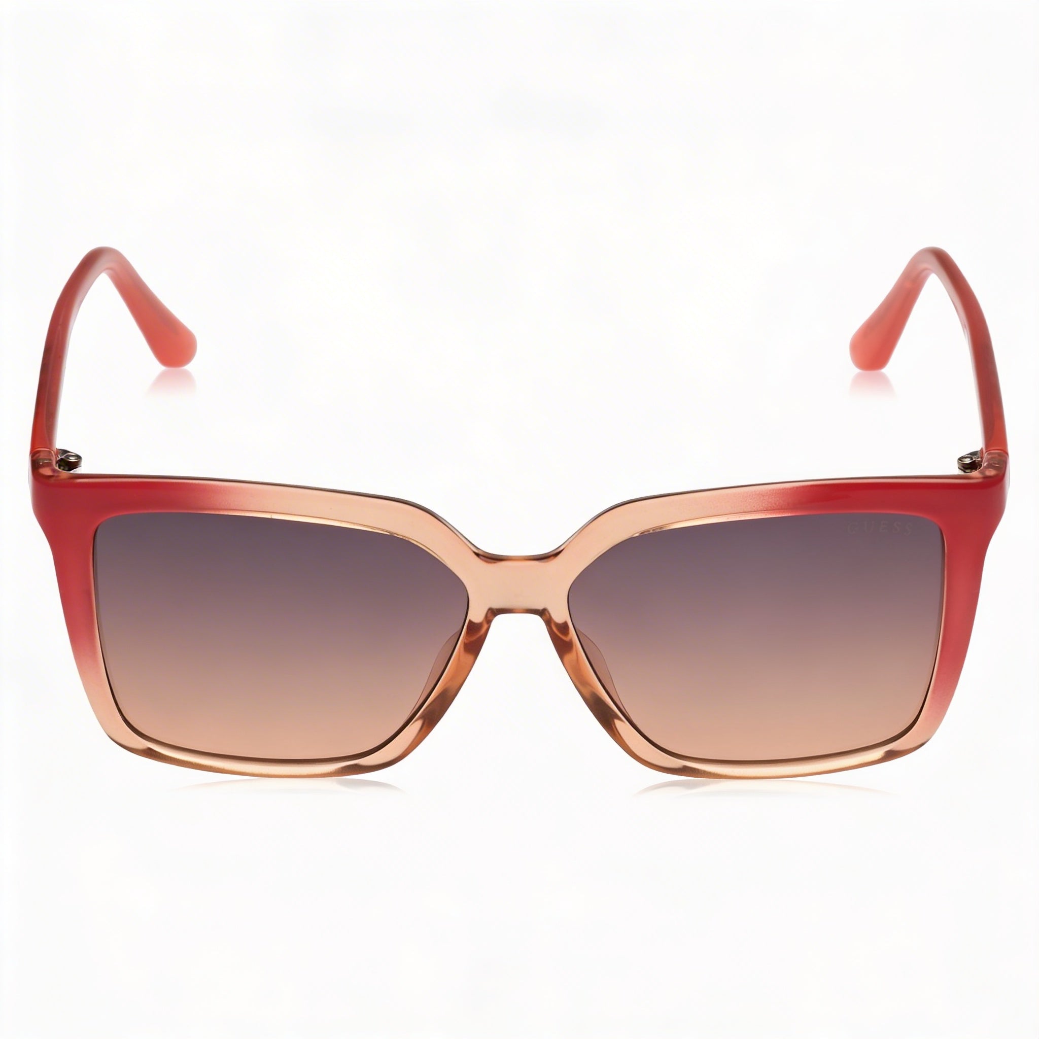 Guess Classic Sunglasses for Women with Rose Injected Frame, Grey Glass Lenses, Non-Polarized, 55mm, Photo 2