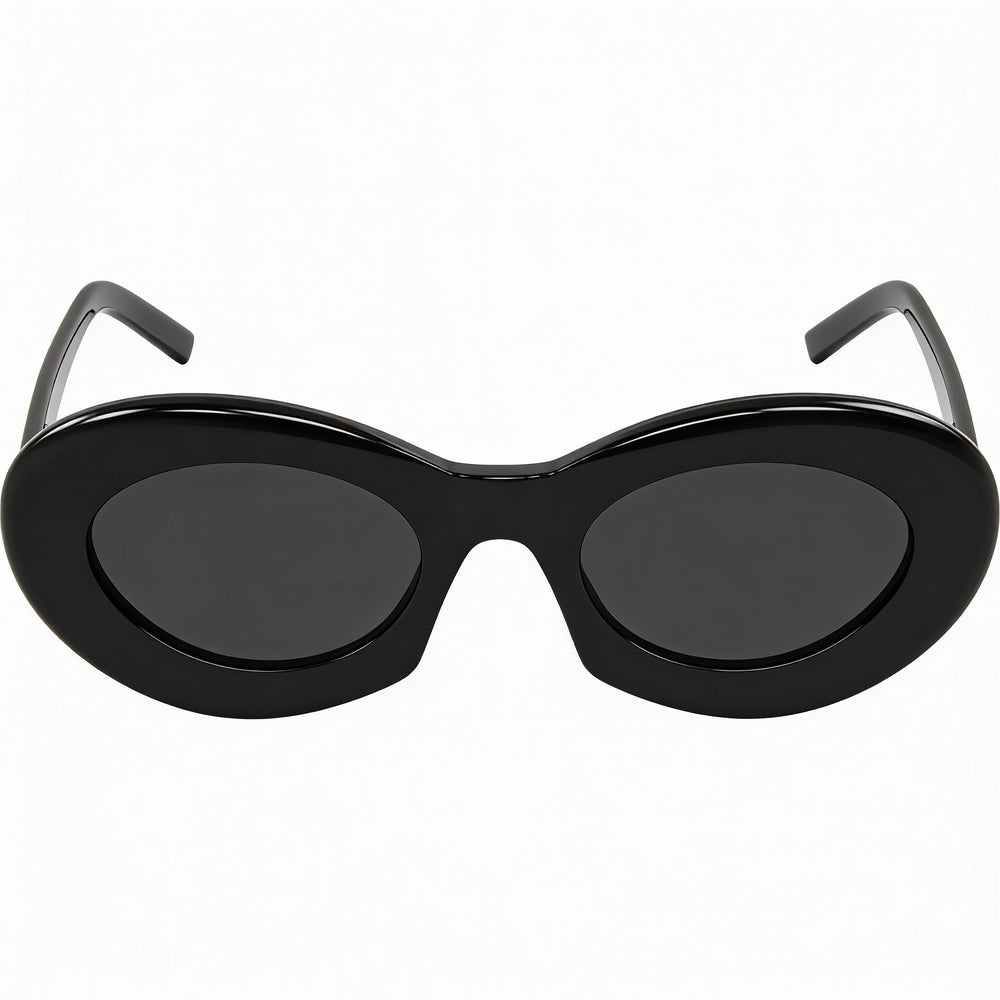 Saint Laurent SL 594 Women's Retro Black White Acetate Black Lens UV Protection Sunglasses