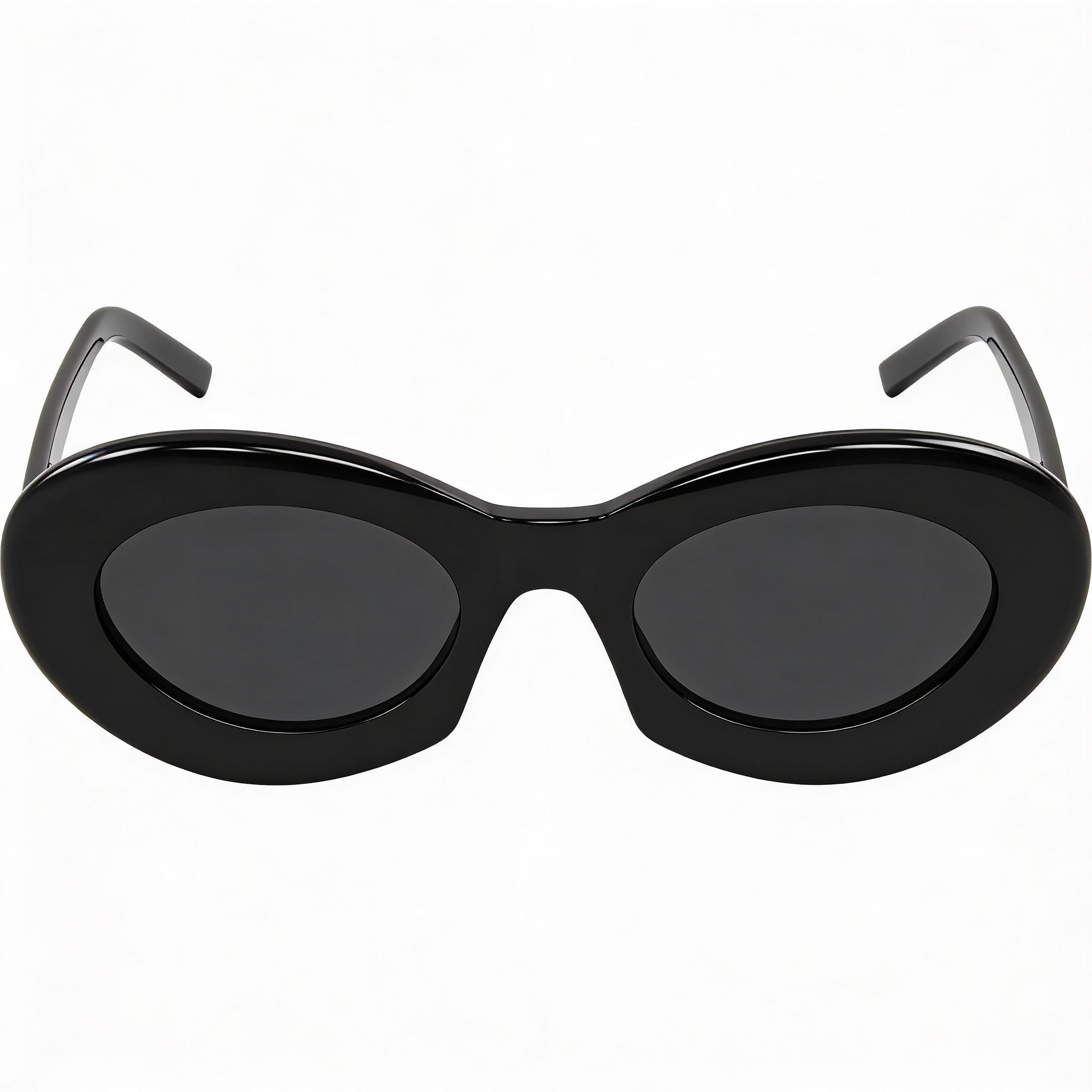 Gafas de sol Saint Laurent SL 594 para mujer, estilo retro, de acetato, color negro y blanco, con lentes negras y protección UV, Photo 2