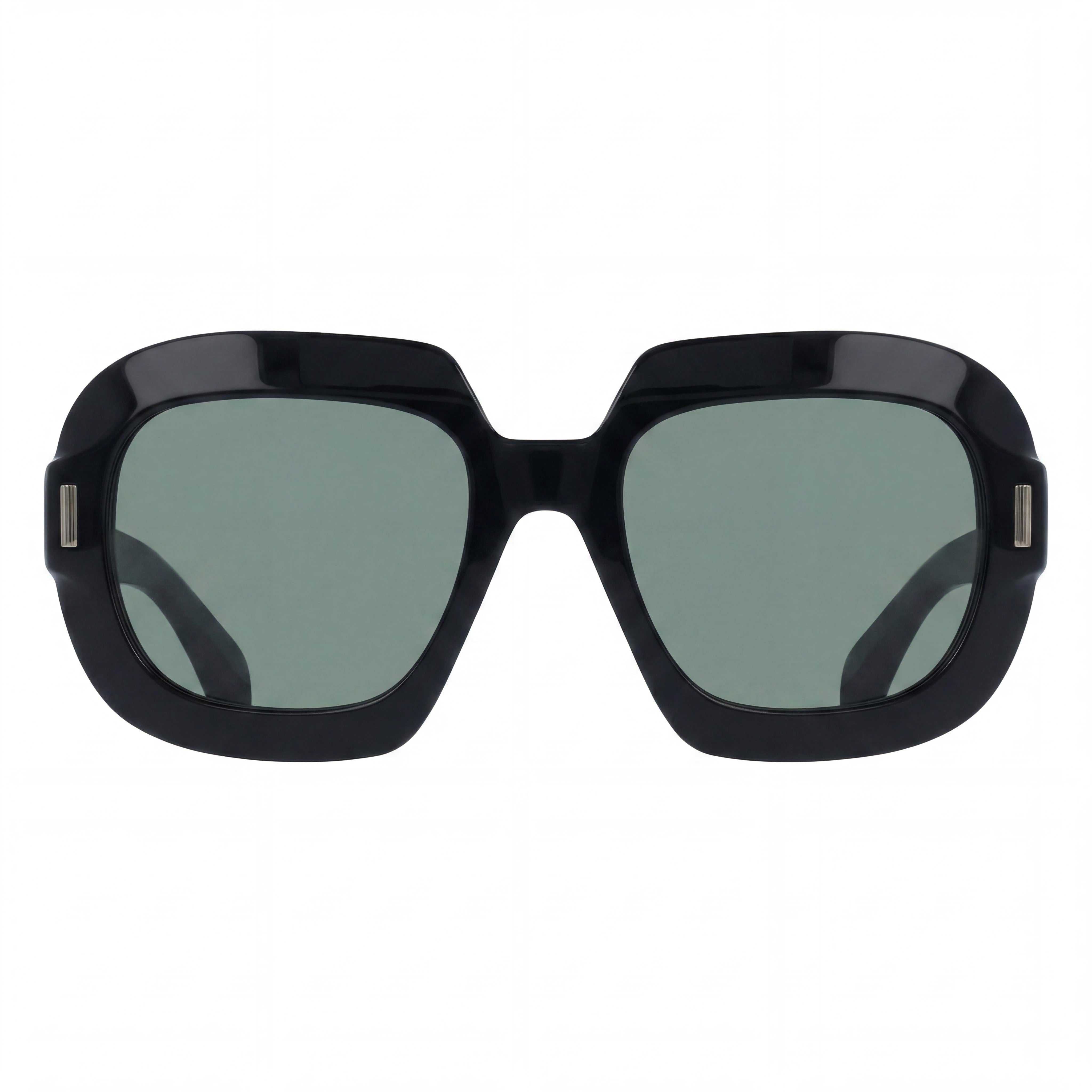 Ferragamo Modern Men's Black Acetate Frame Eyewear with Black Polycarbonate Lenses, 54-20-145 Dimensions, Photo 2