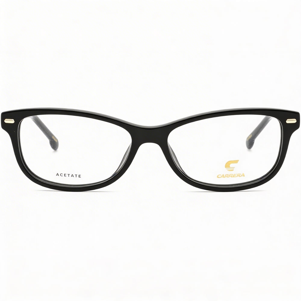 Montura de gafas Carrera Casual 3008 de acetato negro para mujer | Lentes: 51 mm, puente: 14 mm, patillas: 140 mm