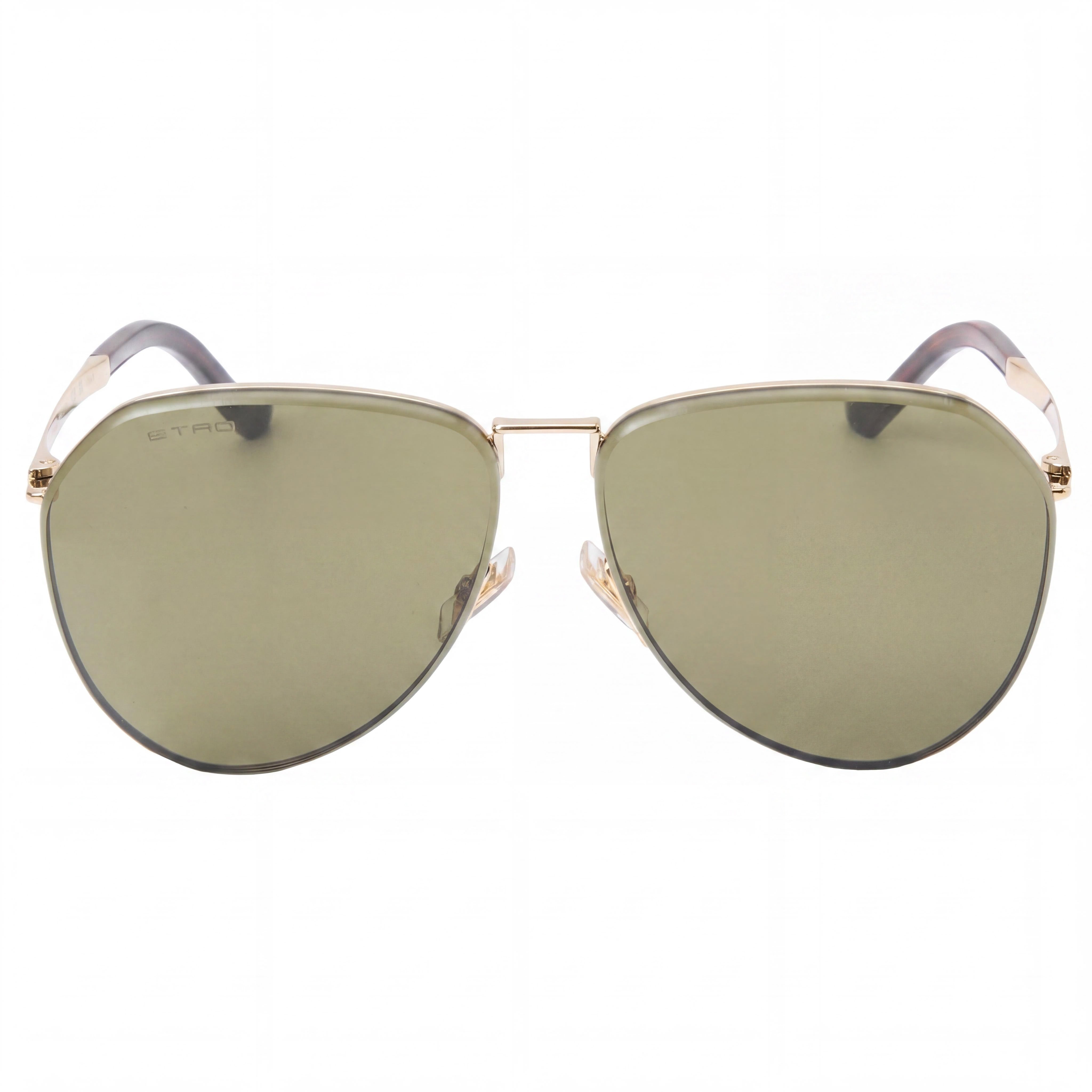 Etro Casual Unisex Stainless Steel Rose Gold Green Frame, Green Polycarbonate Lens Sunglasses 64mm, Photo 2