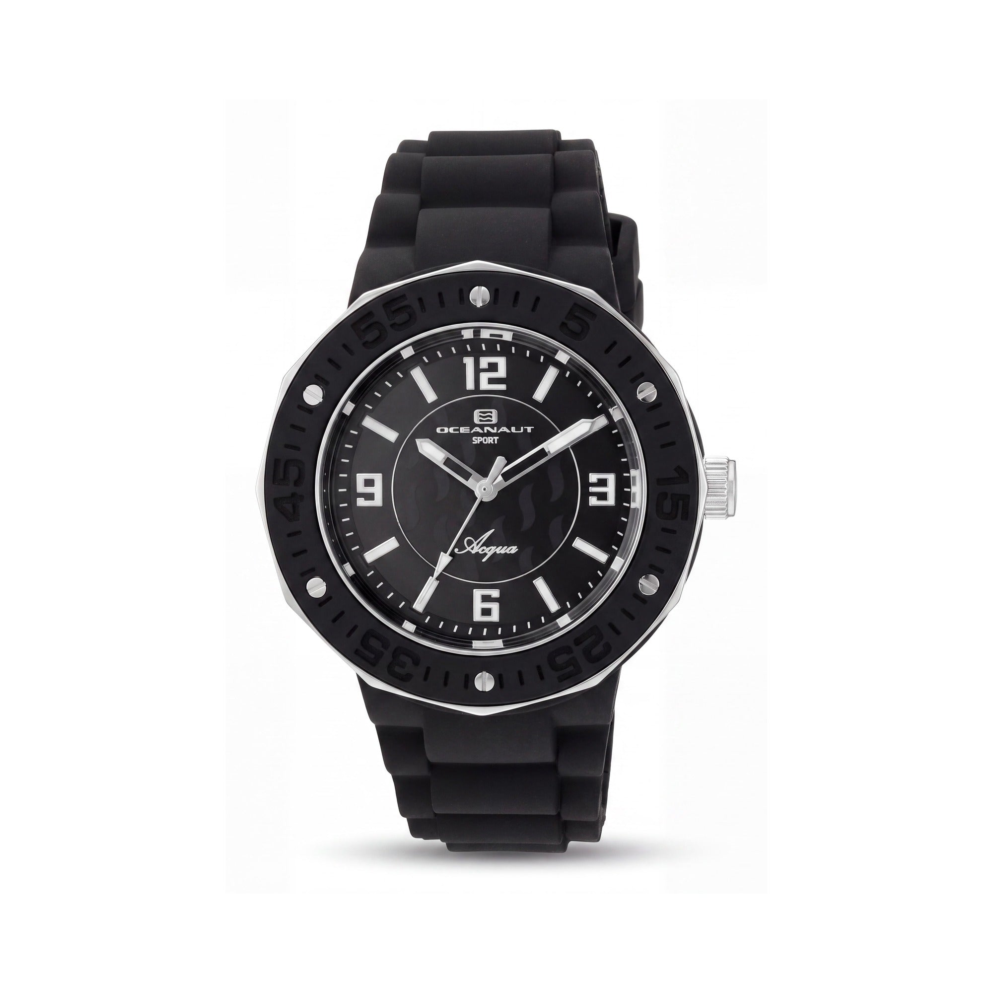 Reloj de Cuarzo Oceanaut Casual para Mujer con Correa de Caucho Negro, Resistente al Agua y Caja de 41 mm, Photo 1