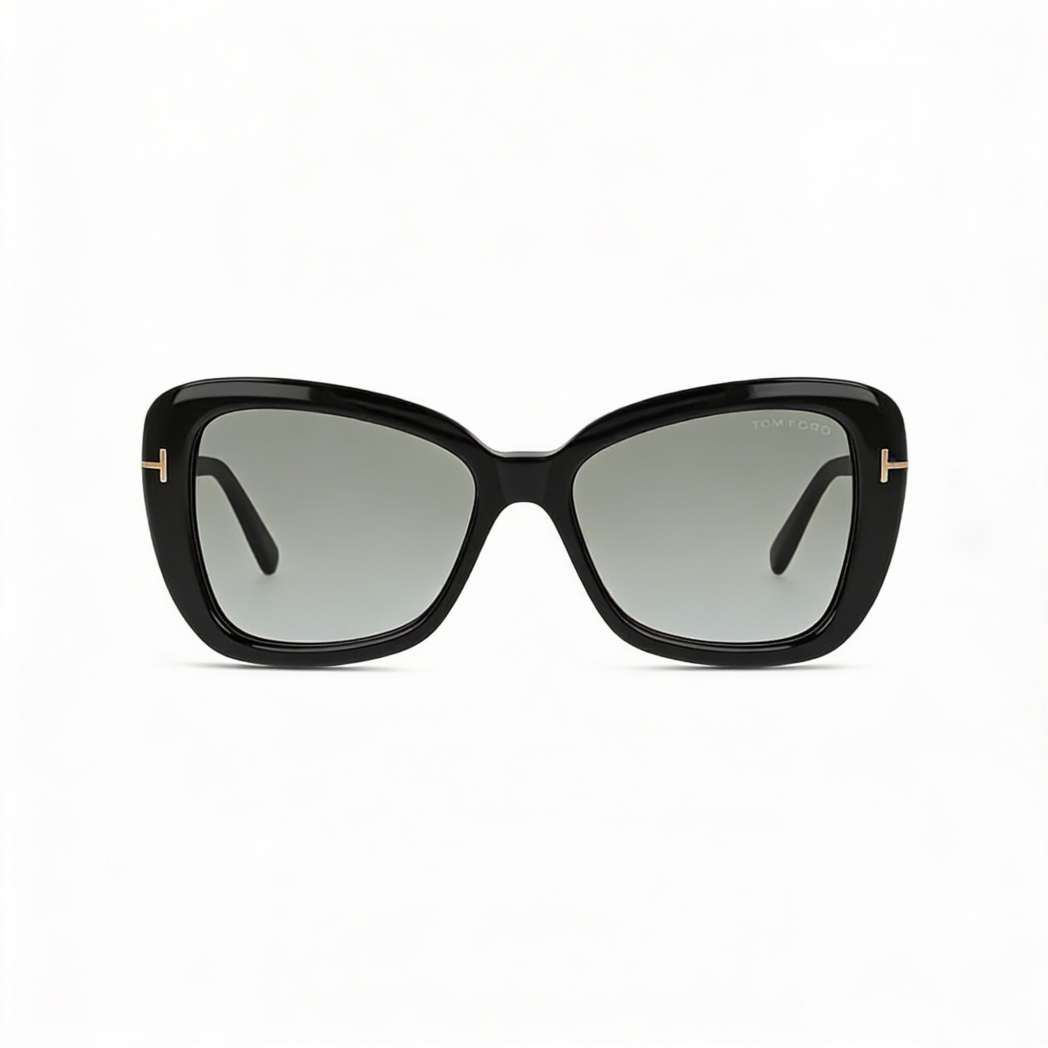 Tom Ford Maeve Women's Black Polycarbonate Butterfly Sunglasses, Smoke Gradient UV Protection, 55mm, Photo 2