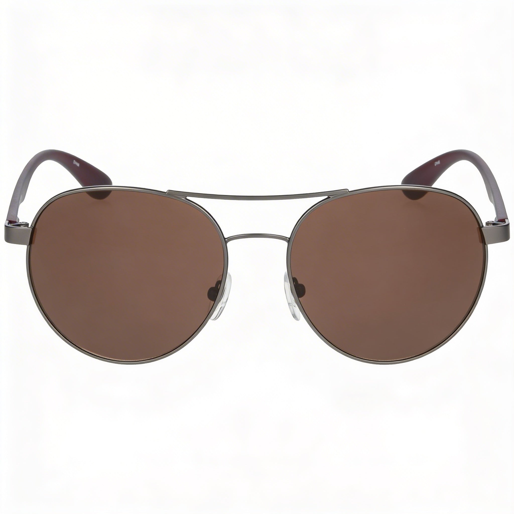 Calvin Klein Women's Ck19313s Metal Matte Gunmetal Burgundy UV Protection Sunglasses 55mm, Photo 2