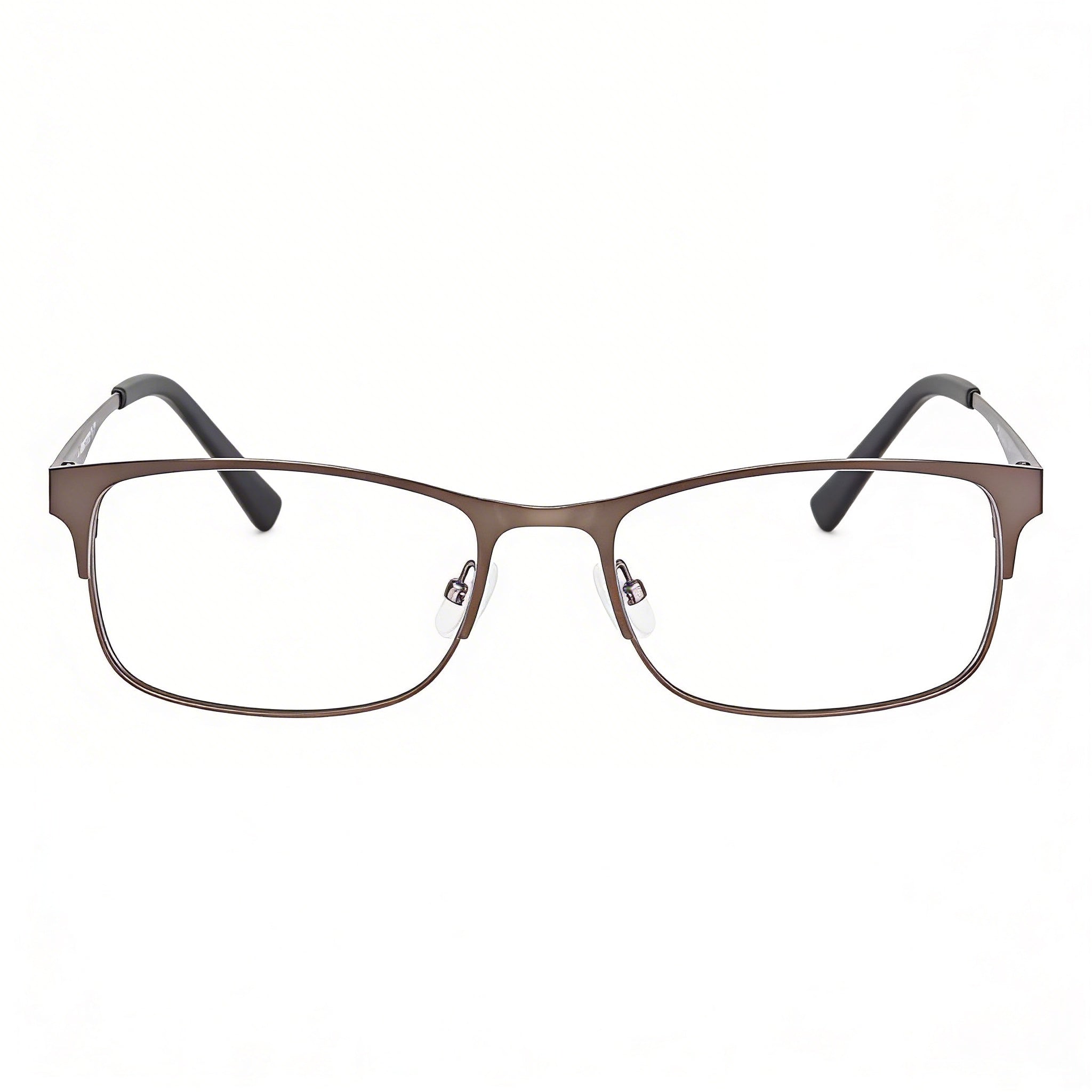 Gafas Adensco para hombre con lentes de demostración transparentes, listas para graduar - Rutenio mate, Photo 2