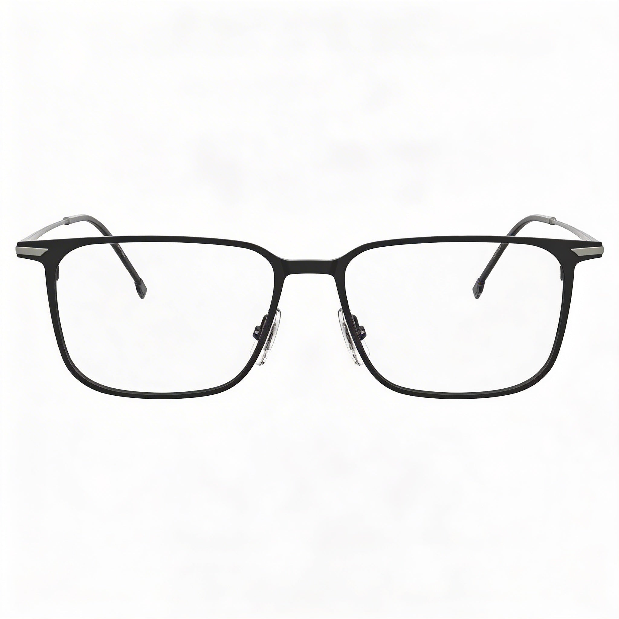 Gafas unisex modernas Hugo Boss con montura de titanio en color negro mate, ancho de lente 55, Photo 2