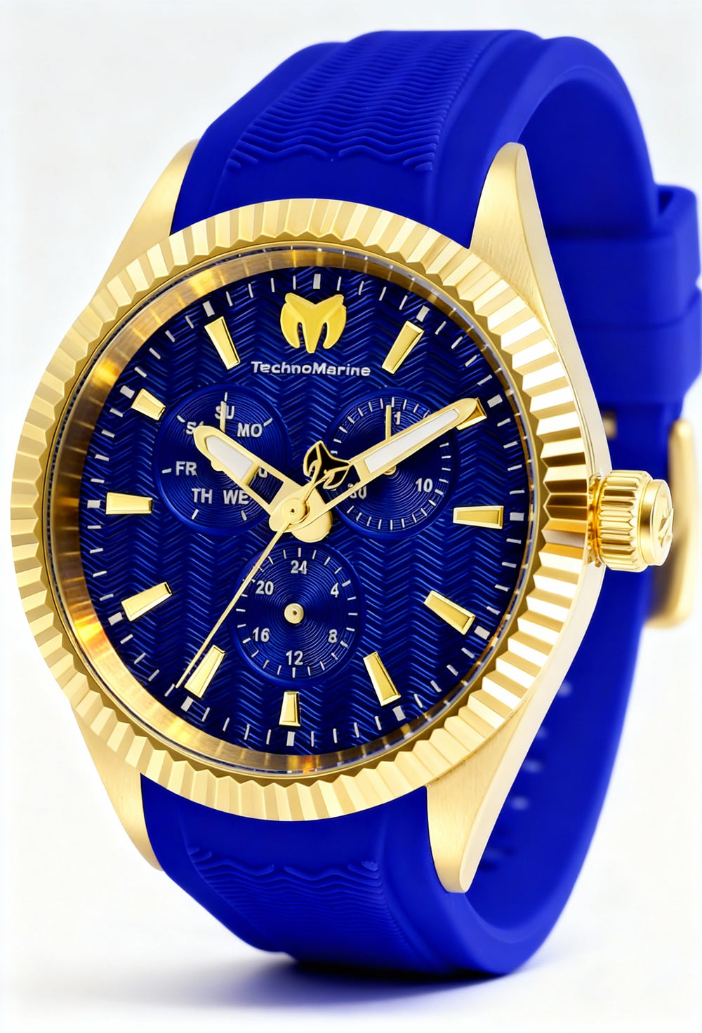 Reloj de cuarzo Technomarine Sea TM-719025 para hombre, de acero inoxidable azul, 42 mm, resistente al agua y brilla en la oscuridad.