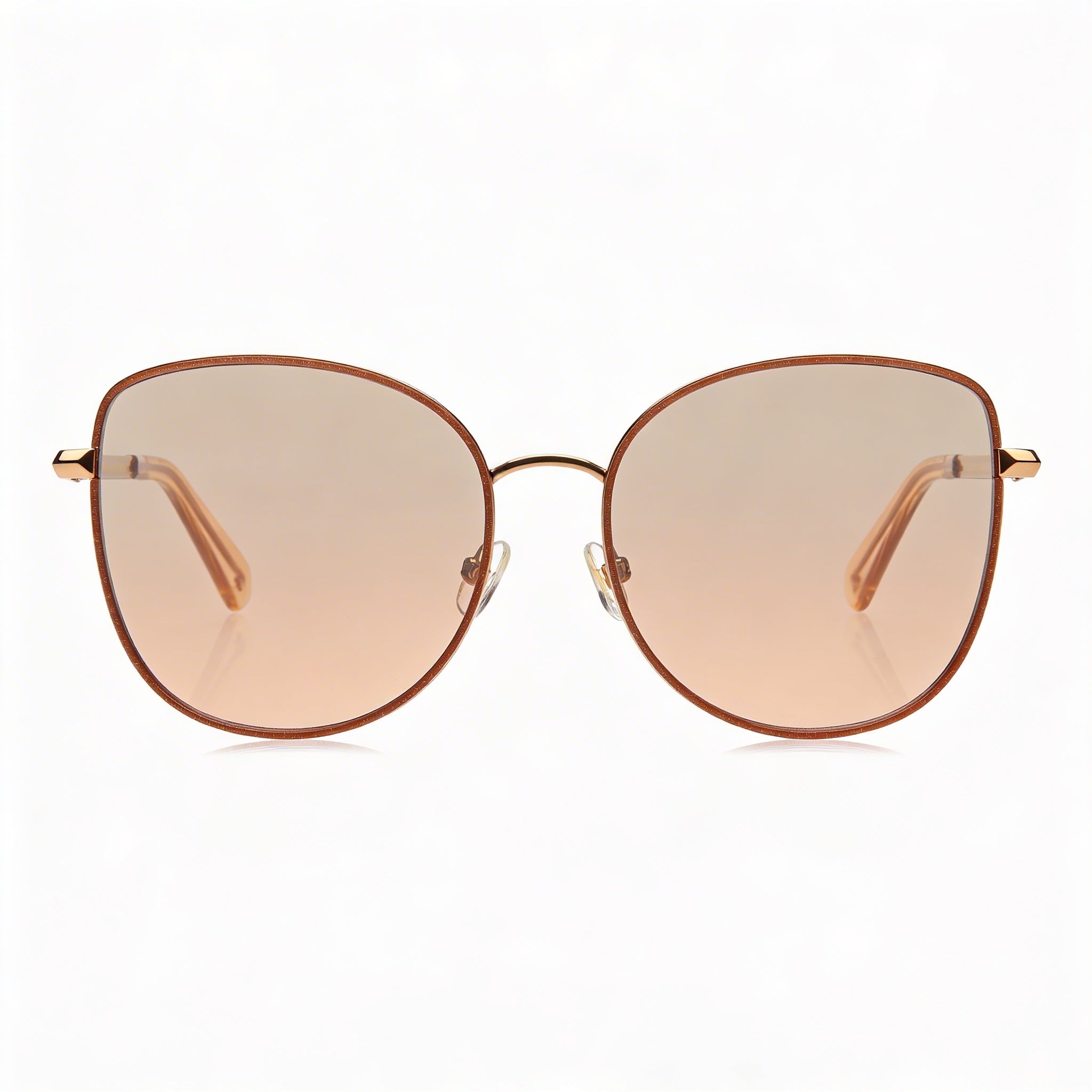 Gafas de sol Kate Spade New York Maryam/G/S de acero inoxidable dorado y rojo para mujer con lentes de espejo plateado degradado marrón, protección UV y no polarizadas de 56 mm, Photo 2