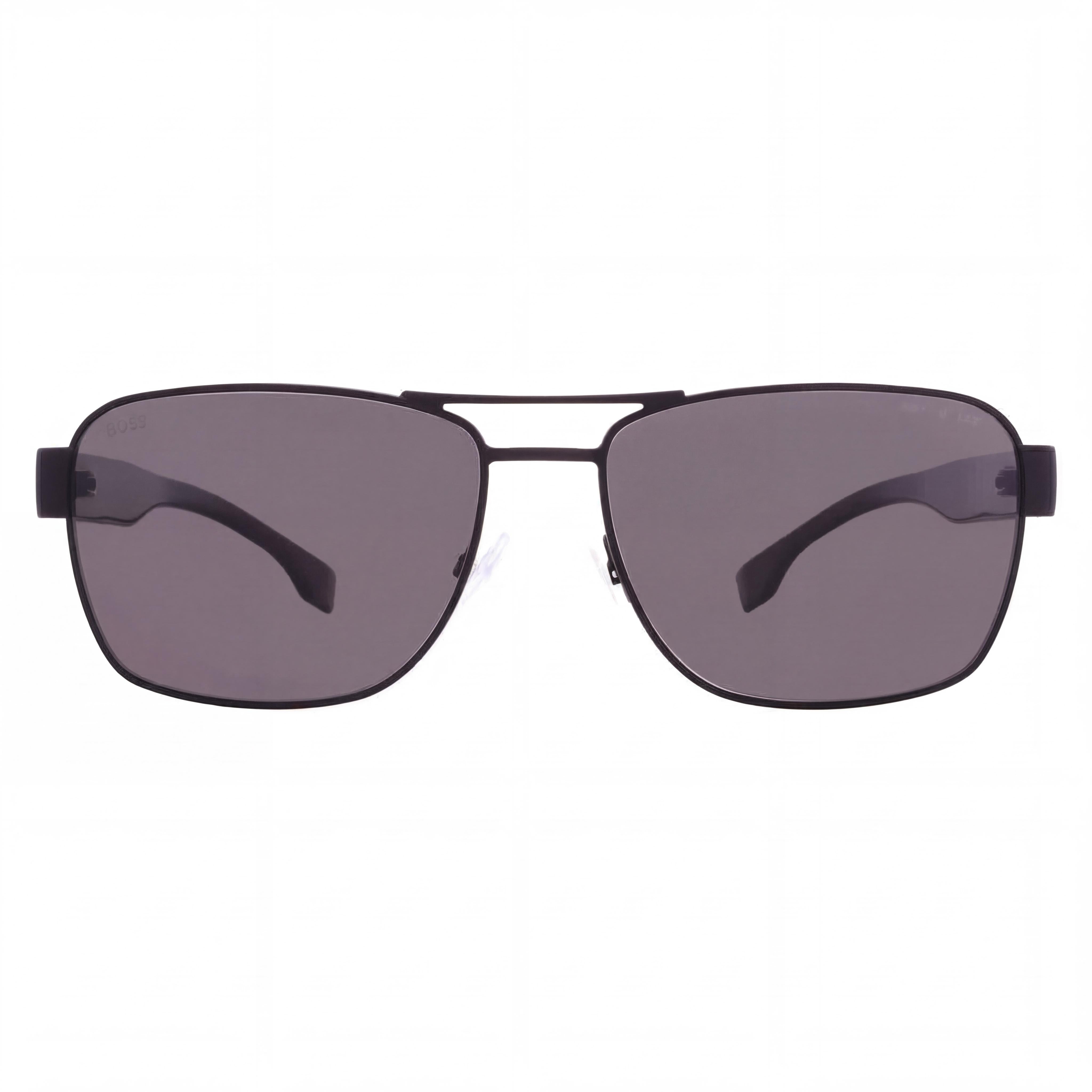 Hugo Boss Navigator BOSS 1441/O/S Men's Full-Rim Black Metal Polarized Grey Sunglasses 60mm, Photo 2