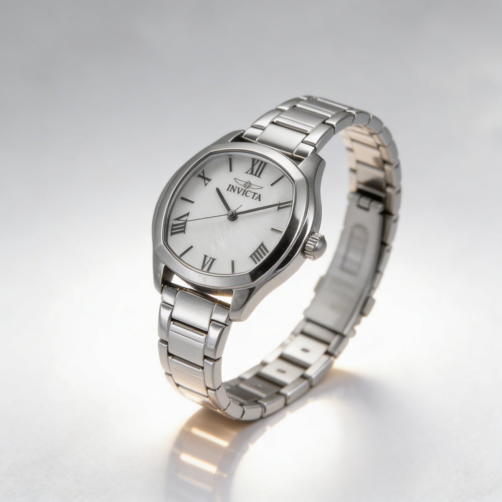 Invicta Classic Unisex Steel Watch with Bezel Markings, Arabic Numerals, Water Resistant 30m
