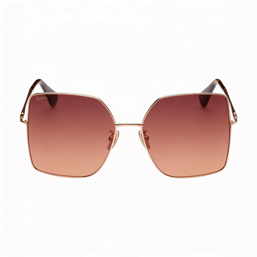 MaxMara Modern Women's Dark Brown Metal Gradient Brown Sunglasses 59mm
