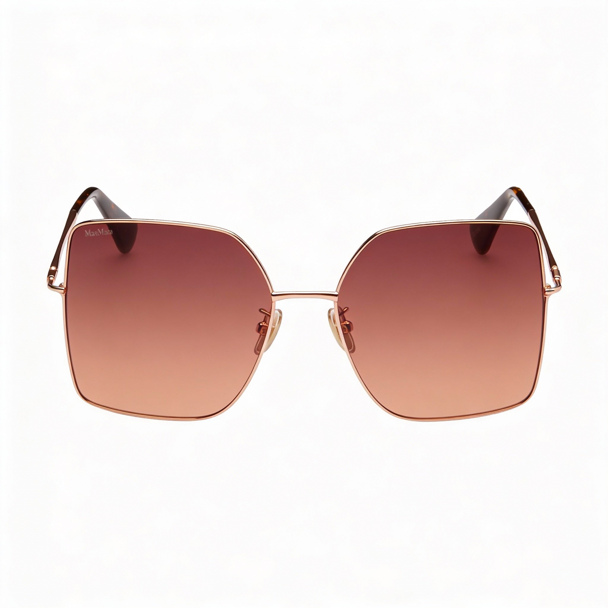 MaxMara Modern Women's Dark Brown Metal Gradient Brown Sunglasses 59mm, Photo 2