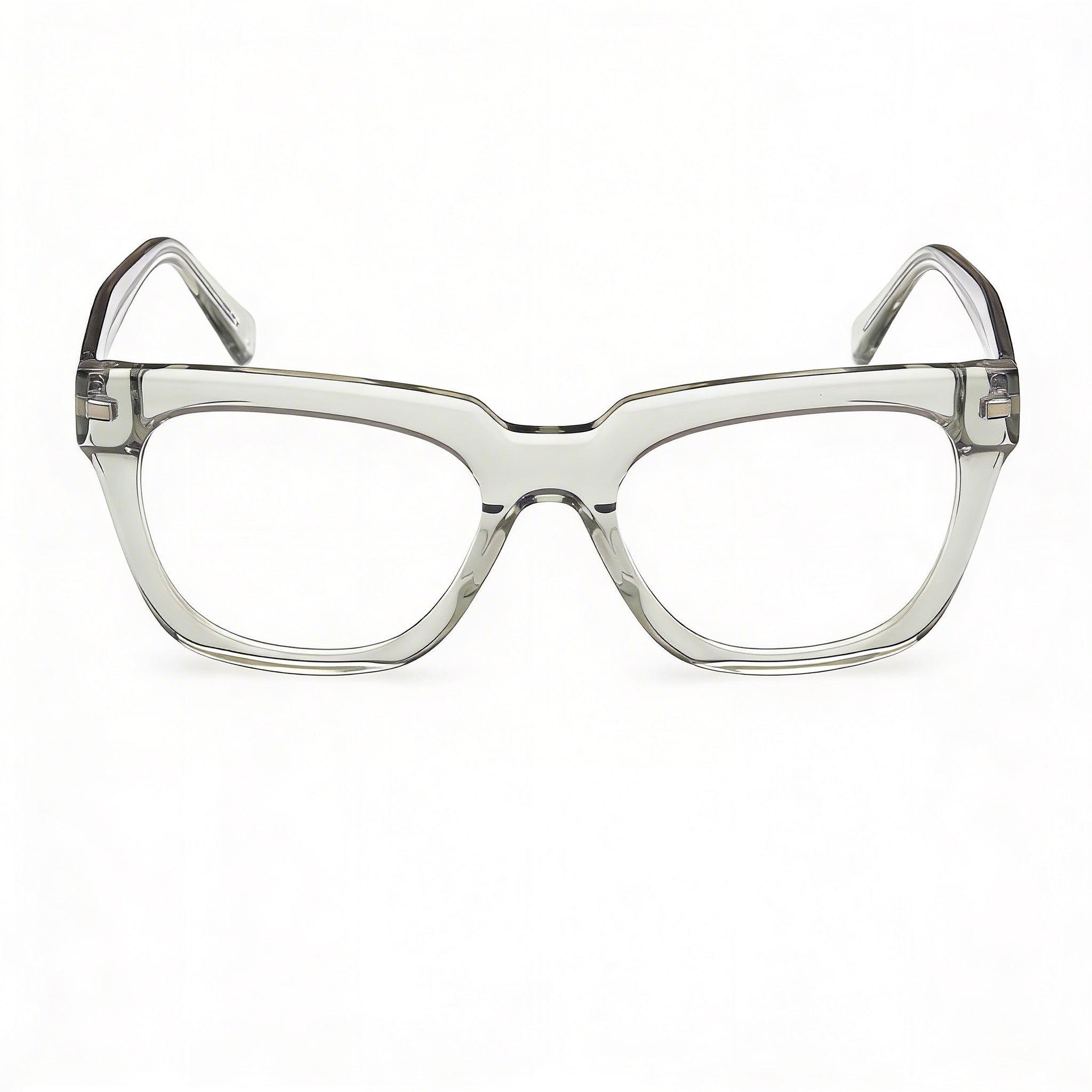 GUESS Gu50238 Unisex Shiny Grey Plastic Frame Eyewear with Clear Polycarbonate Lenses 53mm, Photo 2