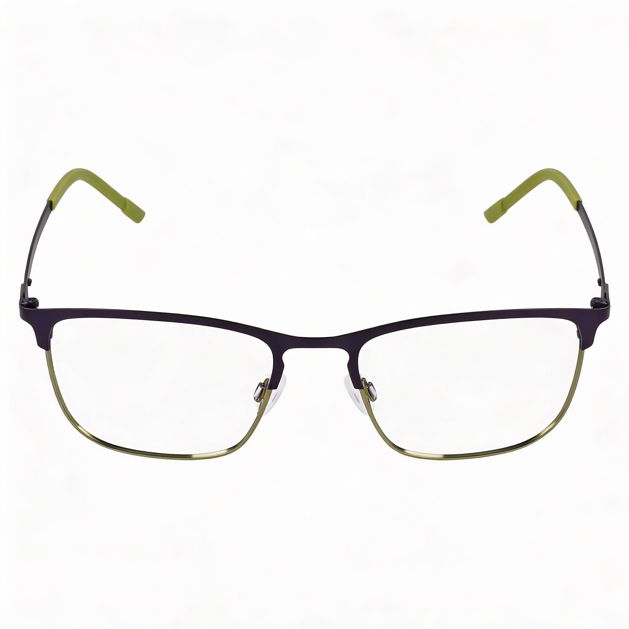 Flexon E1148 Unisex Acetate Frame Eyeglasses with Polycarbonate Non- Lenses in Matte Navy/Olive 53mm, Photo 2