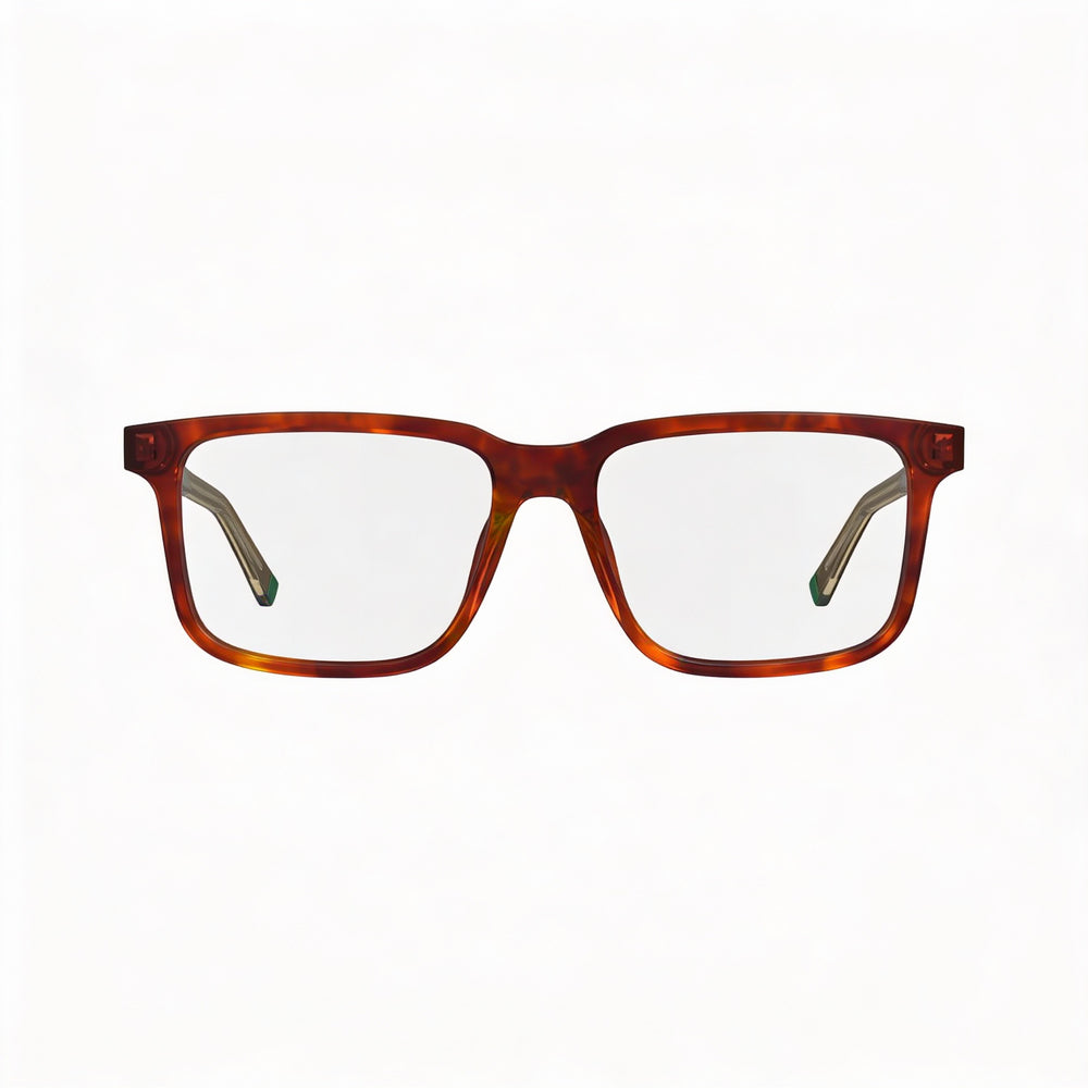 Lacoste L2946 Modern Style Unisex Eyeglasses, Iniettato Frame, Non- Lenses, Havana Brown 55mm
