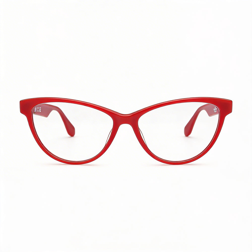 Gafas Adidas Originals Or5084 para hombre con montura de plástico rojo oscuro brillante y lentes transparentes 54-14-145