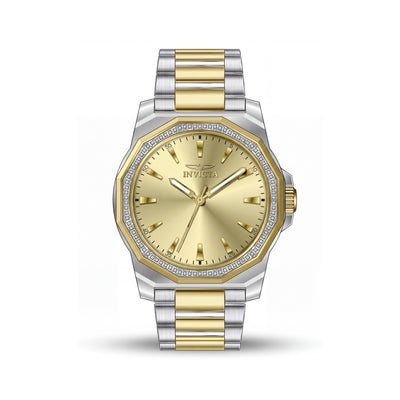 Invicta Speedway 49106 Unisex Acero Inoxidable Plateado Esfera Dorada Pulsera de Cuarzo Reloj de Pulsera 42mm