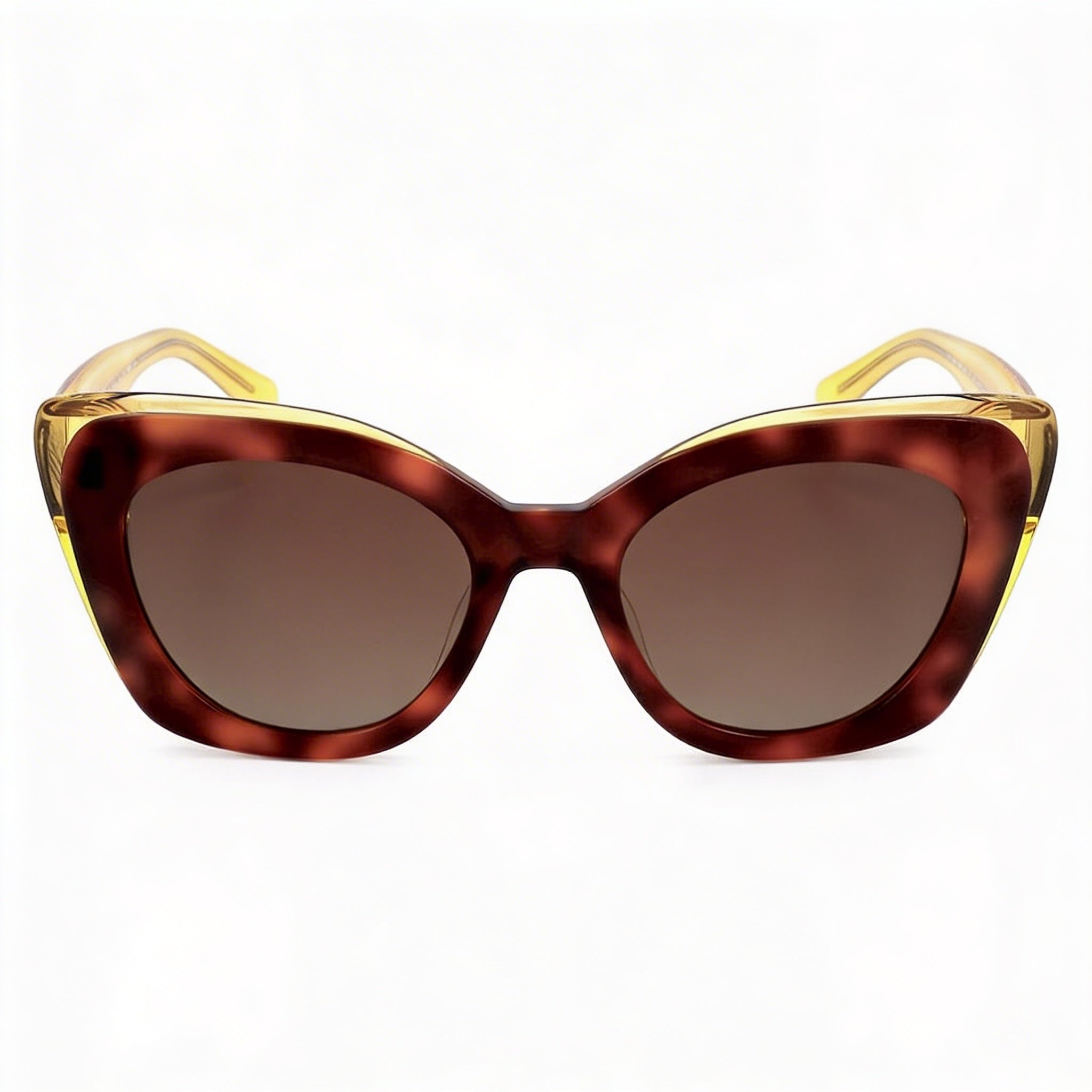Kate Spade New York MARIGOLD/S Gafas de sol de mujer marrones havana de acetato con protección UV y cristales marrones degradados de 51mm, Photo 2