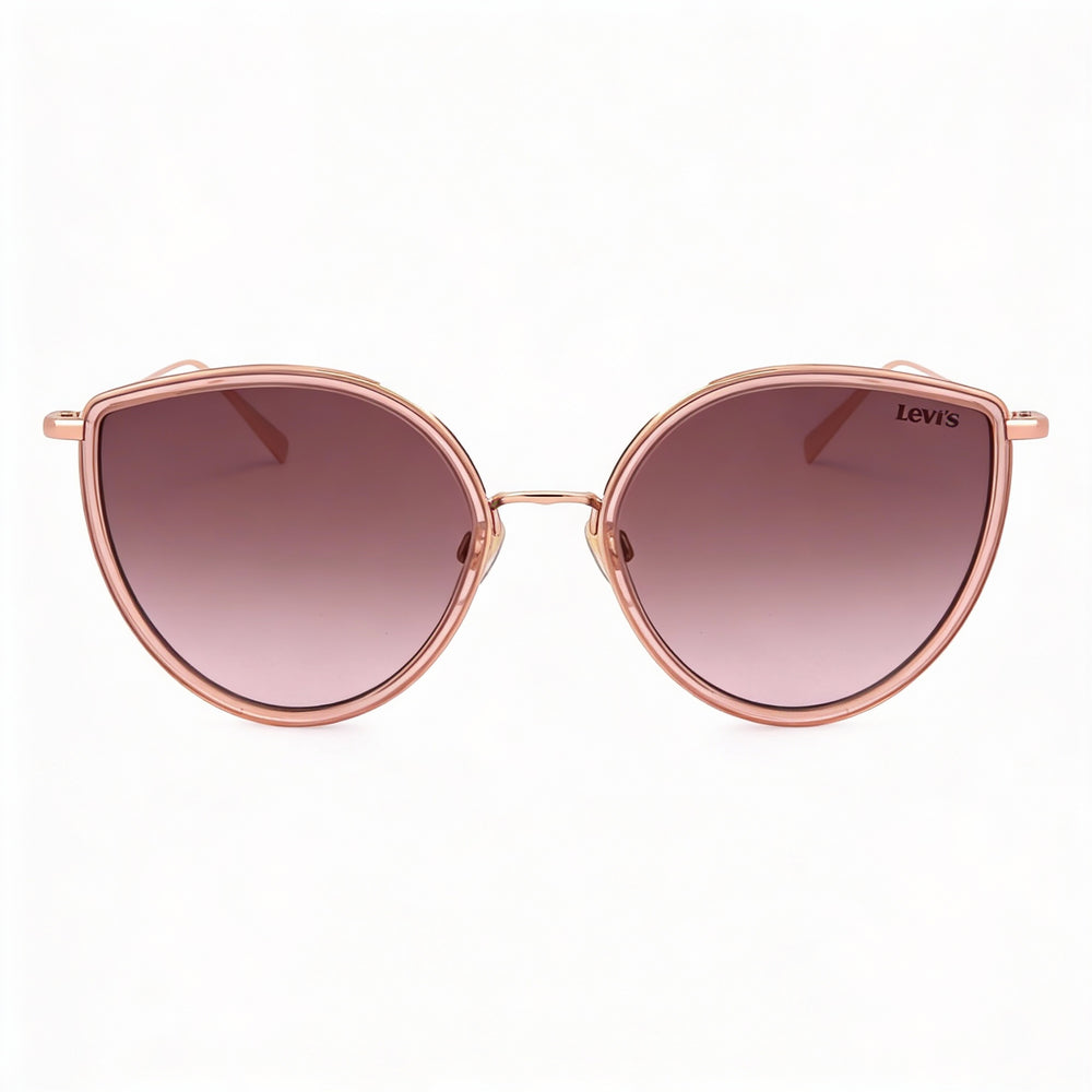 Gafas de sol Levi's Lv 5011/S de acero inoxidable rosa para mujer, lentes rosas de doble tono, protección UV, 56 mm