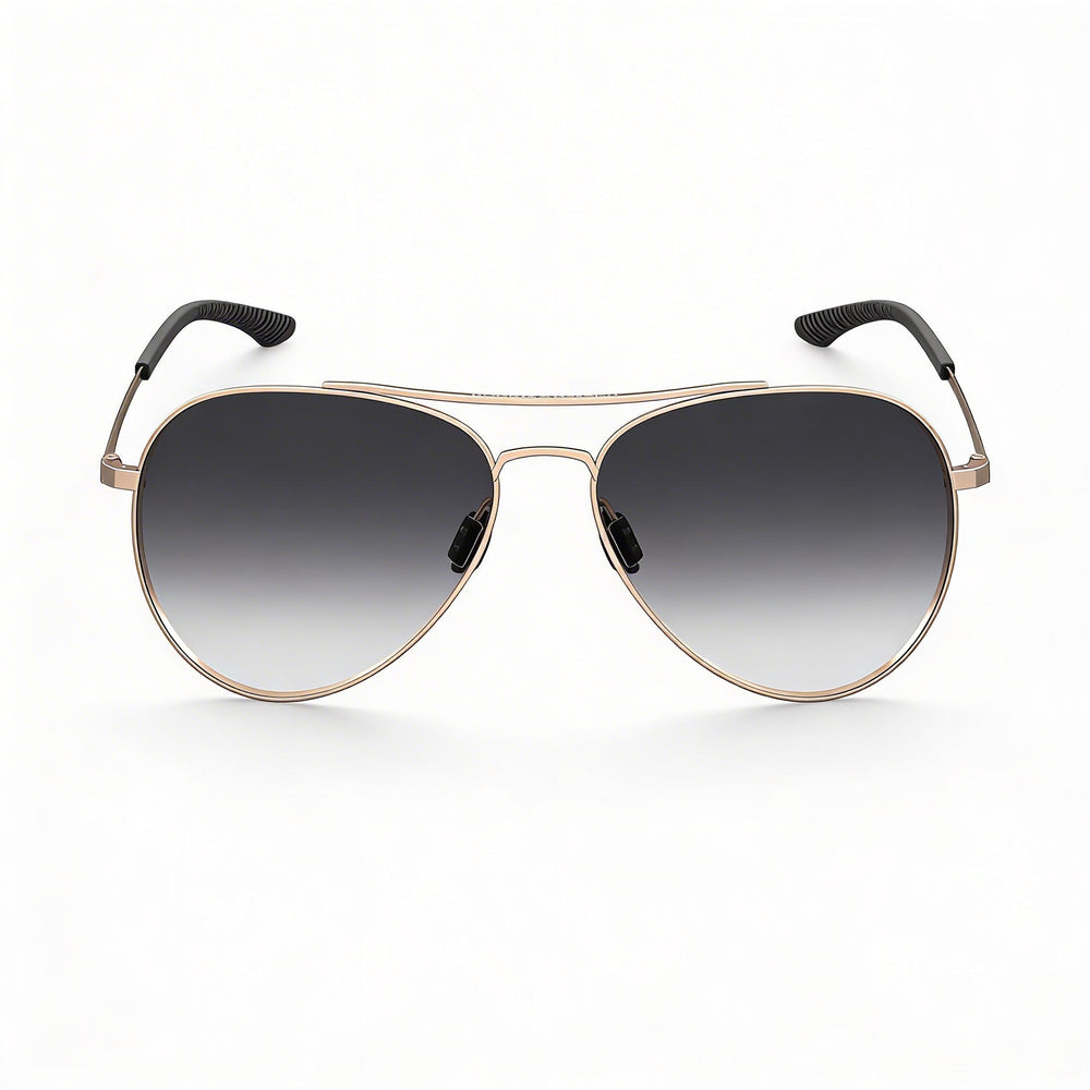 Gafas de sol unisex Under Armour UA Instinct con montura de acero inoxidable y protección UV, color oro rosa, 57-15-140 mm