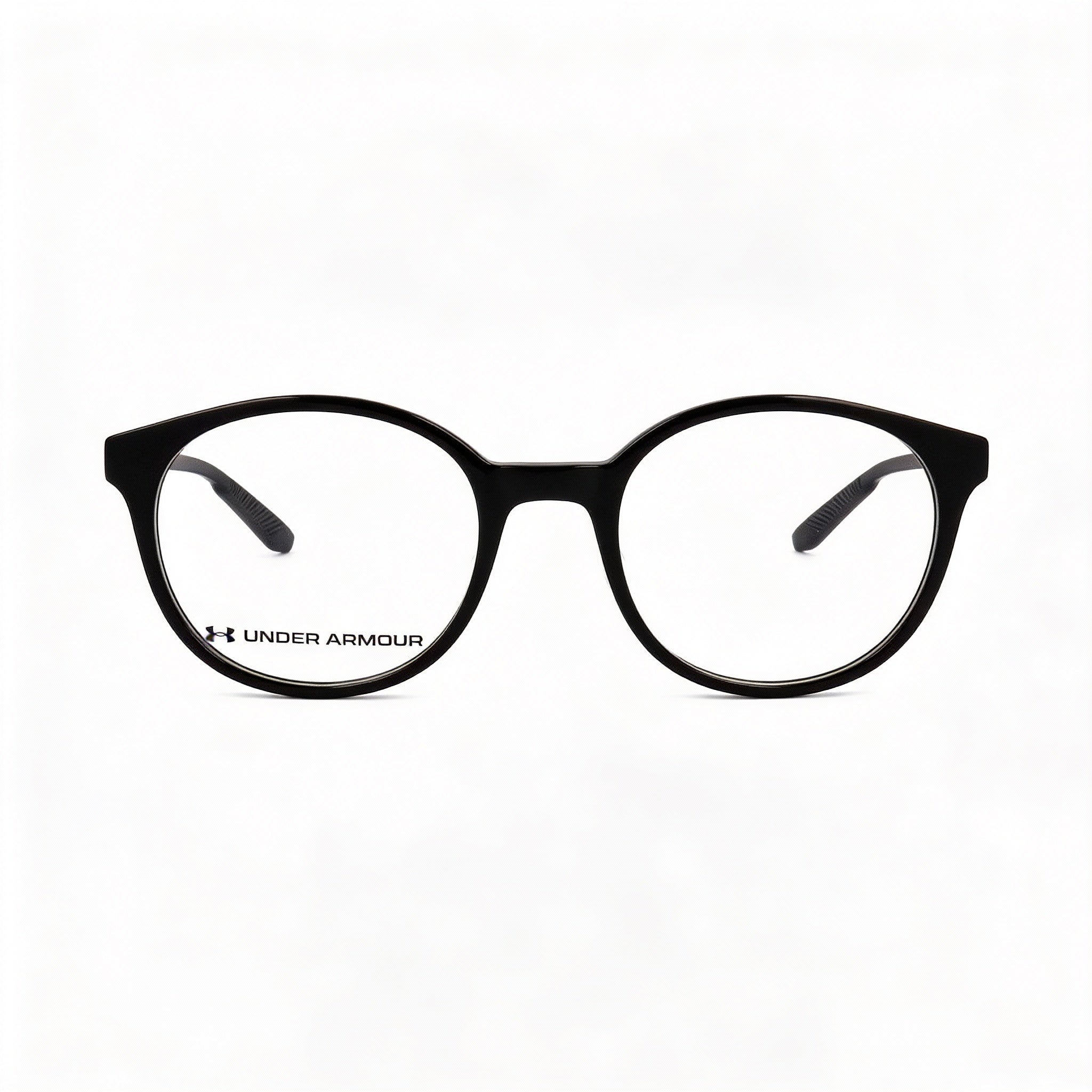 Gafas unisex modernas Under Armour con montura de acetato negro y lentes negras no polarizadas de 50 mm de ancho., Photo 2