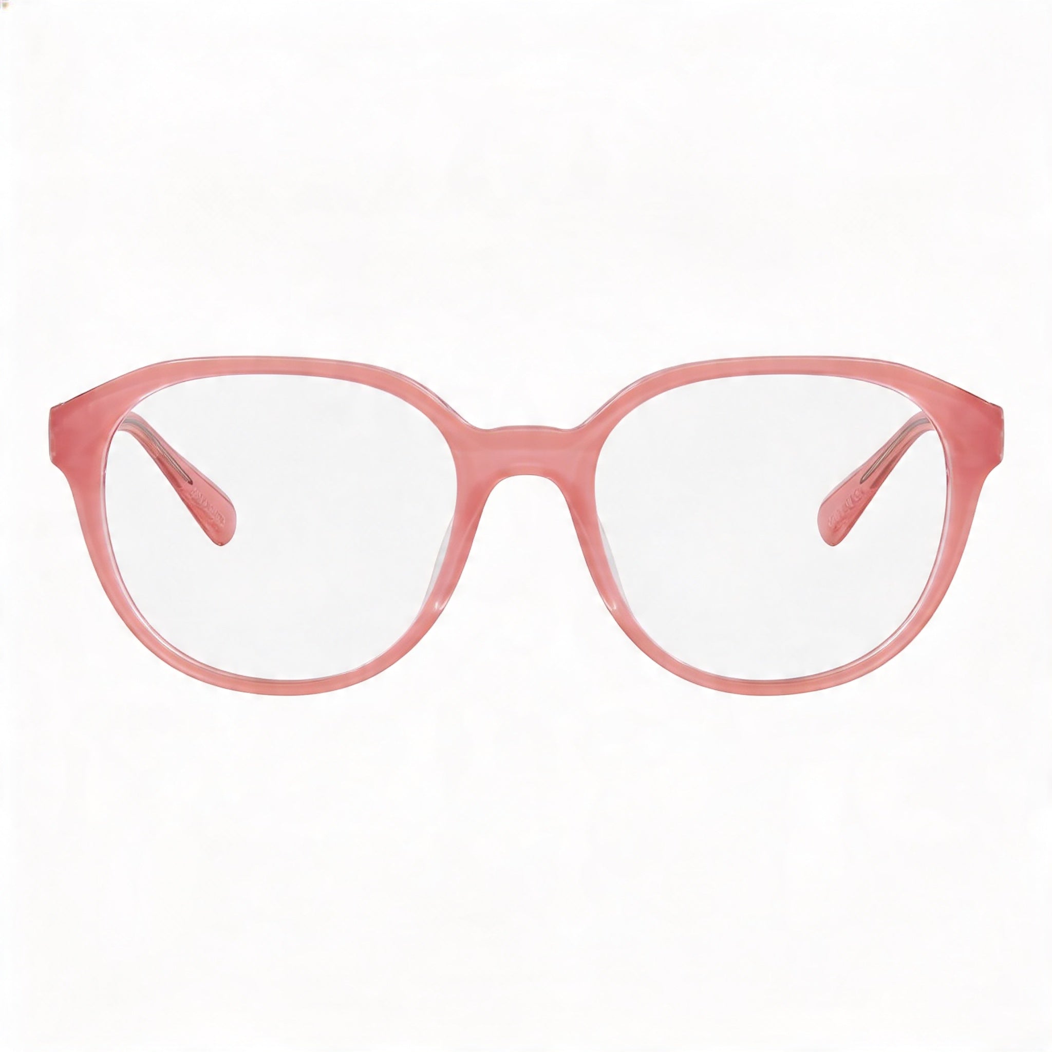 Monturas de gafas de plástico transparente rosa lechoso COACH Hc6209u Universal Fit para mujer con lentes de demostración 52-18-140, Photo 2