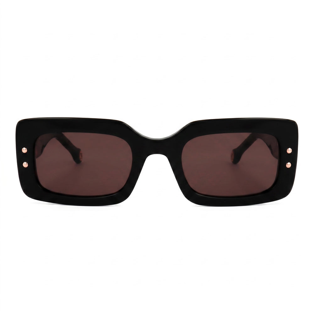 Carolina Herrera Seasonal Women's Black Burgundy Plastic Frame Sunglasses with Polycarbonate Lenses 50mm