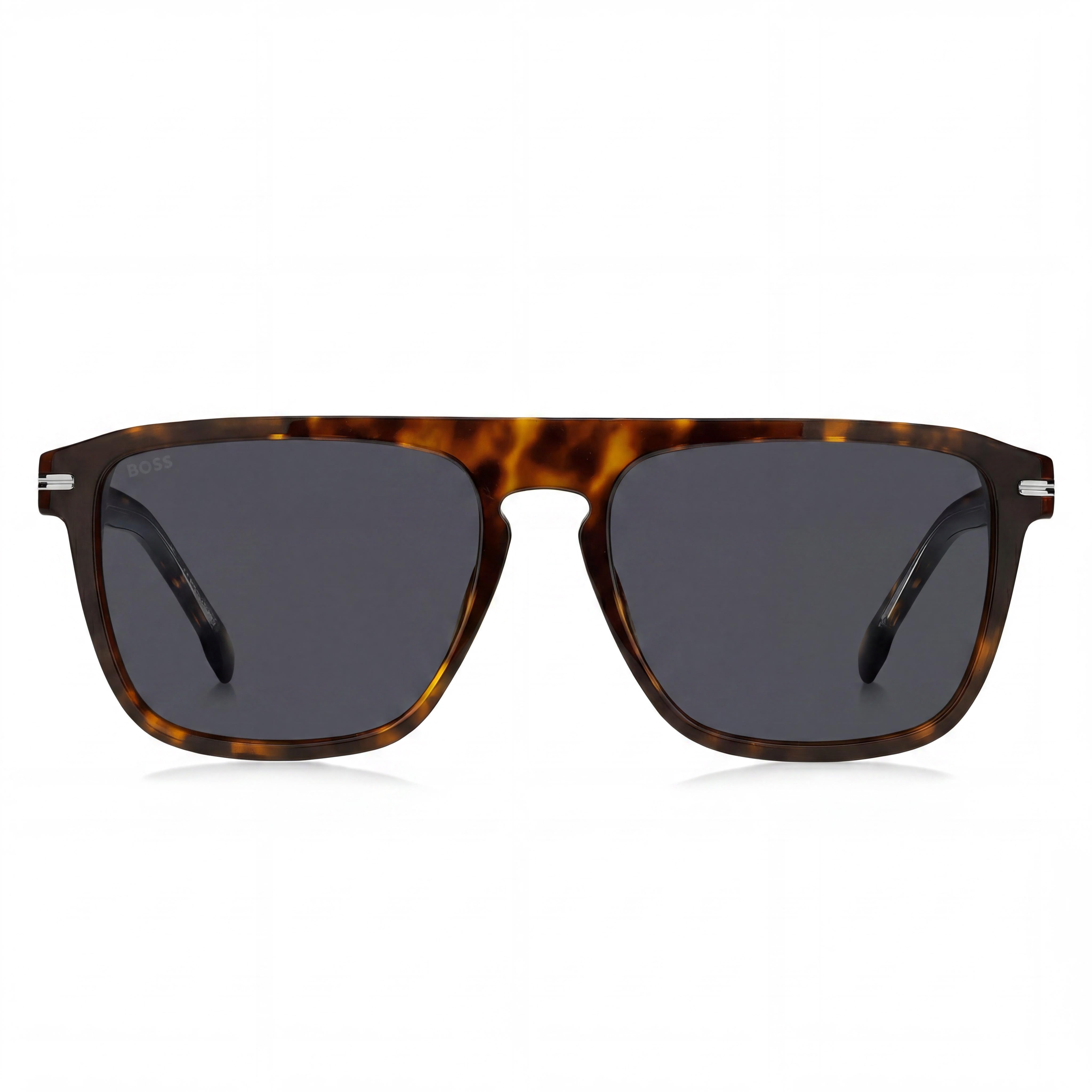 Hugo Boss Men's Style & Expression BOSS 1599/S Rectangular Eco Acetate Havana Frame Grey Lens Sunglasses 56-17-145mm, Photo 2