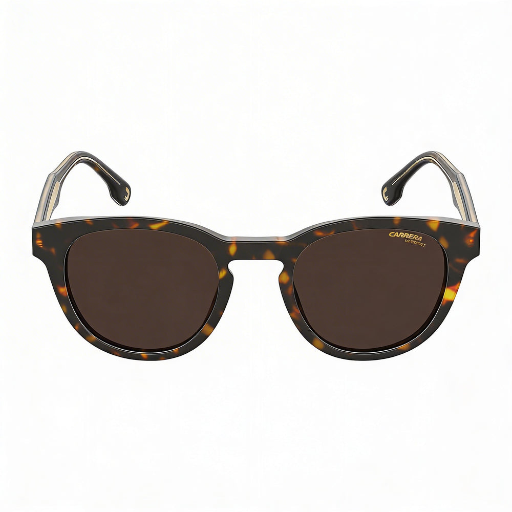 Gafas de sol Carrera 252 para hombre, montura ovalada de plástico, montura marrón habano oscuro, lentes de policarbonato marrón de 50 mm