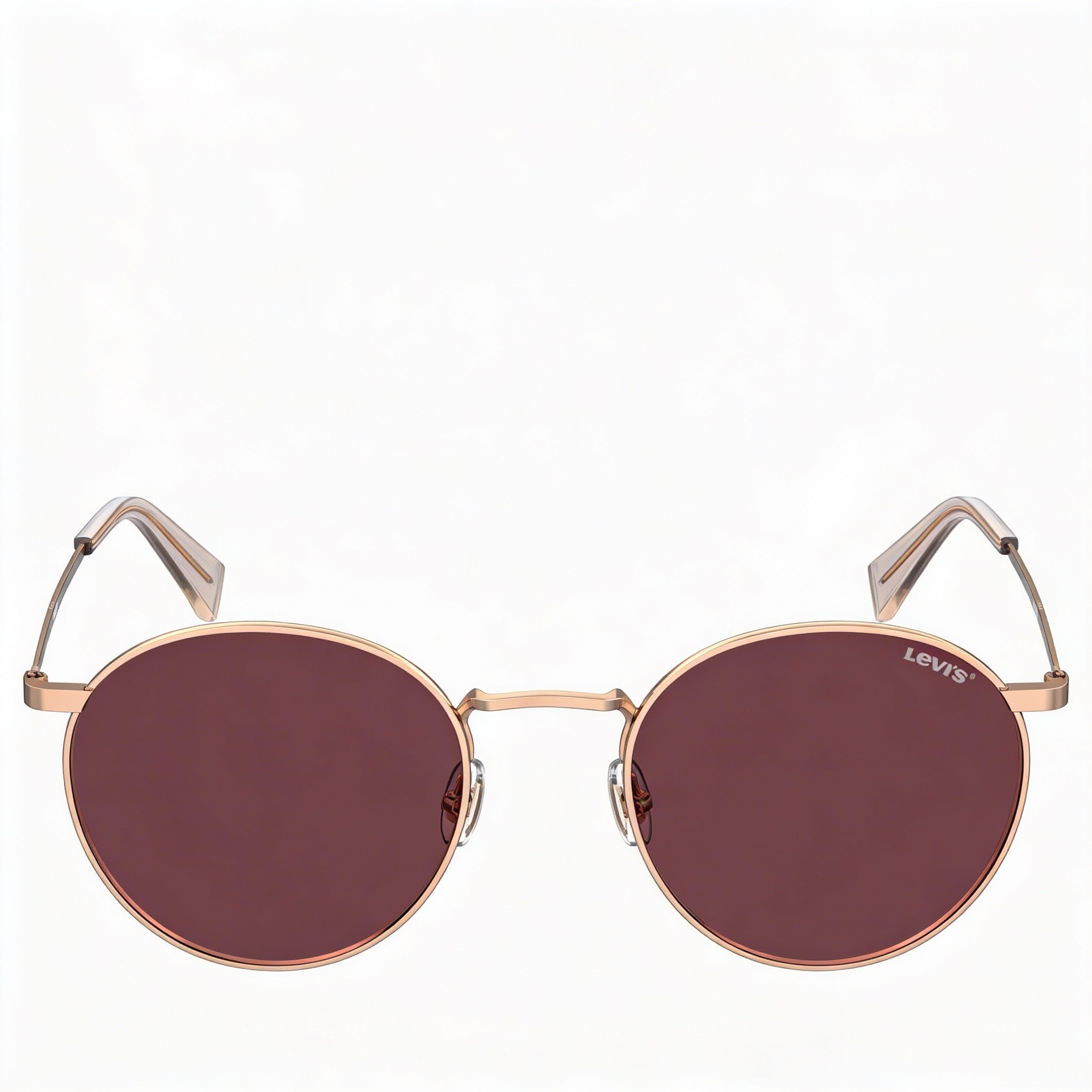 Levi's Casual Men's Gold Copper Metal Frame Pink Lens UV Protection Sunglasses 52mm Lens, 21mm Bridge, 145mm Temple, Photo 2