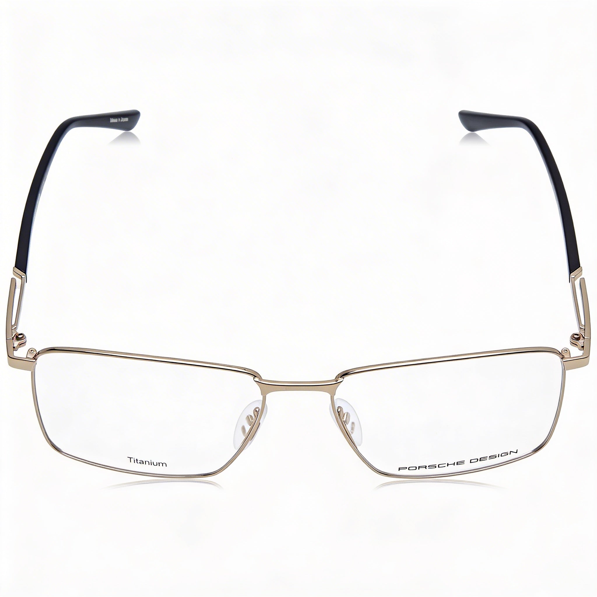 Gafas de sol modernas para mujer Porsche Design P8729 de titanio dorado y negro con lentes transparentes no polarizadas de 55 mm, Photo 2