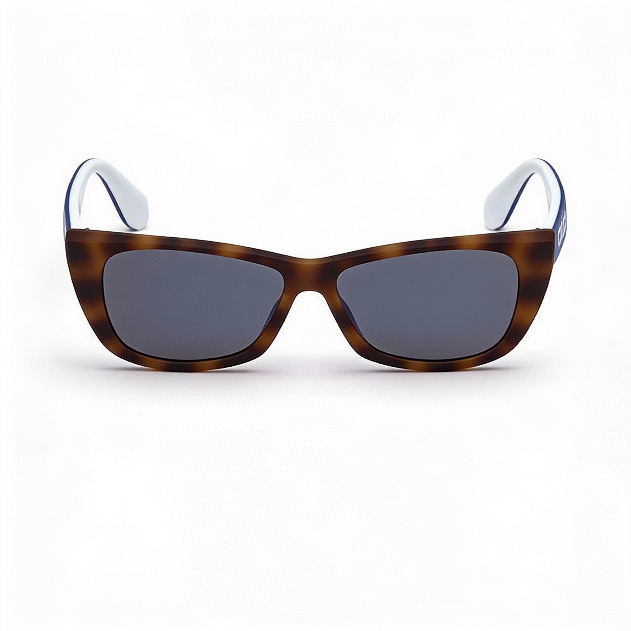 Gafas de sol adidas Originals Contemporaneo para mujer, forma de gato, de plástico, con montura marrón/azul, espejadas, azules, no polarizadas, 55 mm, Photo 2