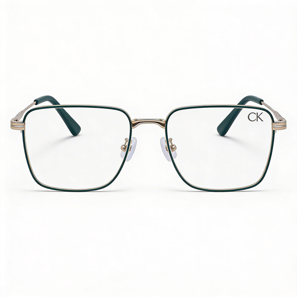 Gafas Calvin Klein Ck23104 unisex con montura metálica, lentes caqui y 52 mm de ancho de lente