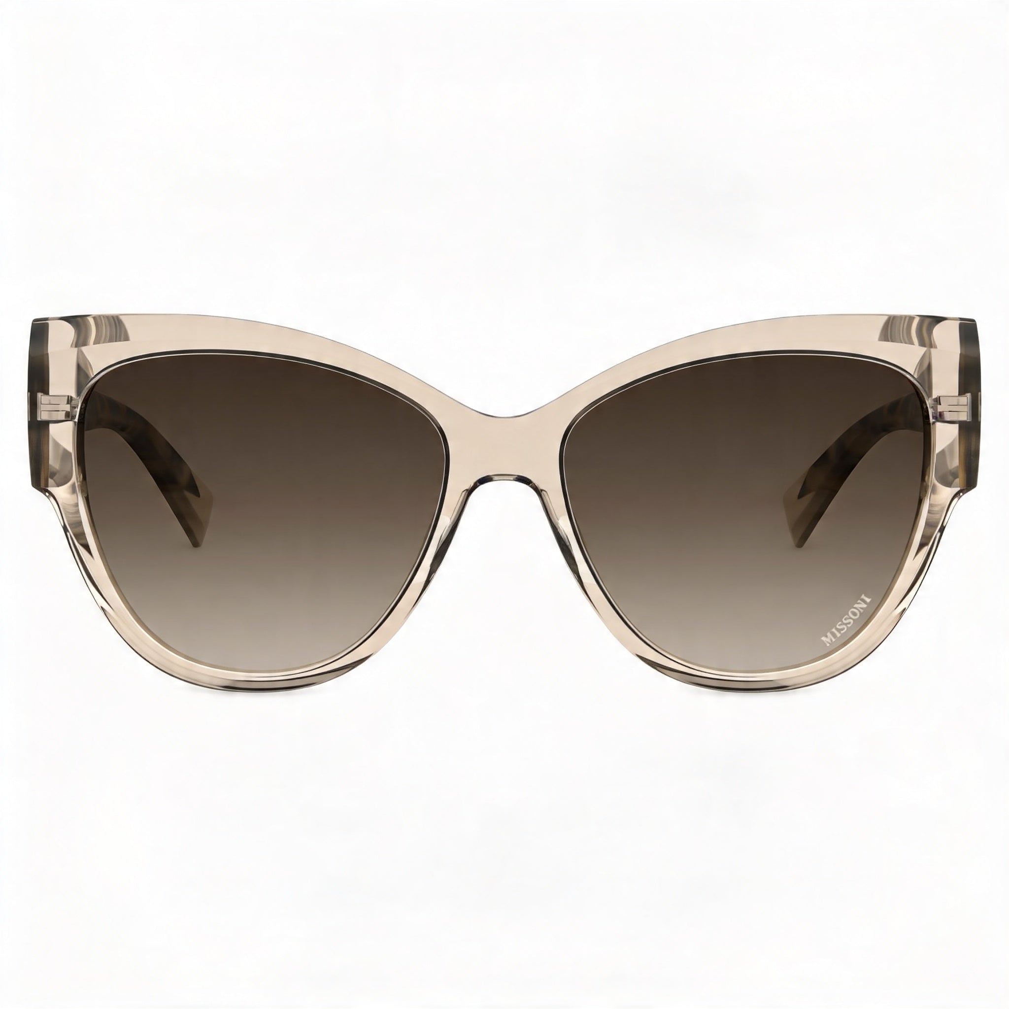 Missoni Casual Women's Beige Acetate Frame Non-Polarized Sunglasses Brown Shaded Lenses 57mm, Photo 1