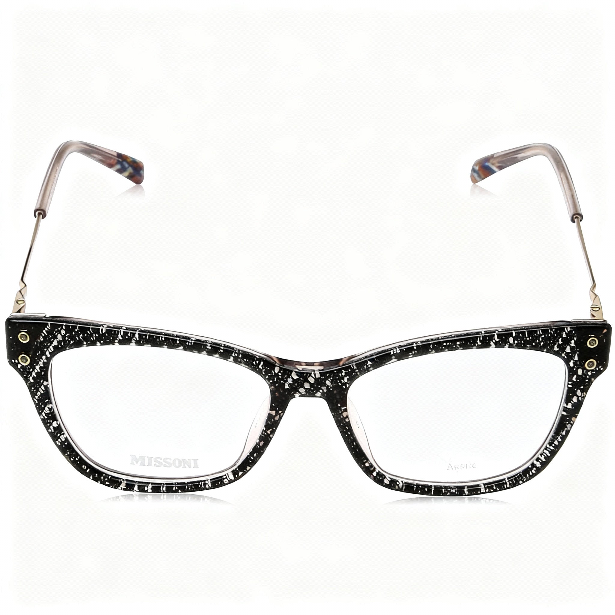 Gafas de sol modernas Missoni para mujer, con montura de poliamida, color negro nude, de policarbonato no polarizado, lentes de 52 mm, Photo 2