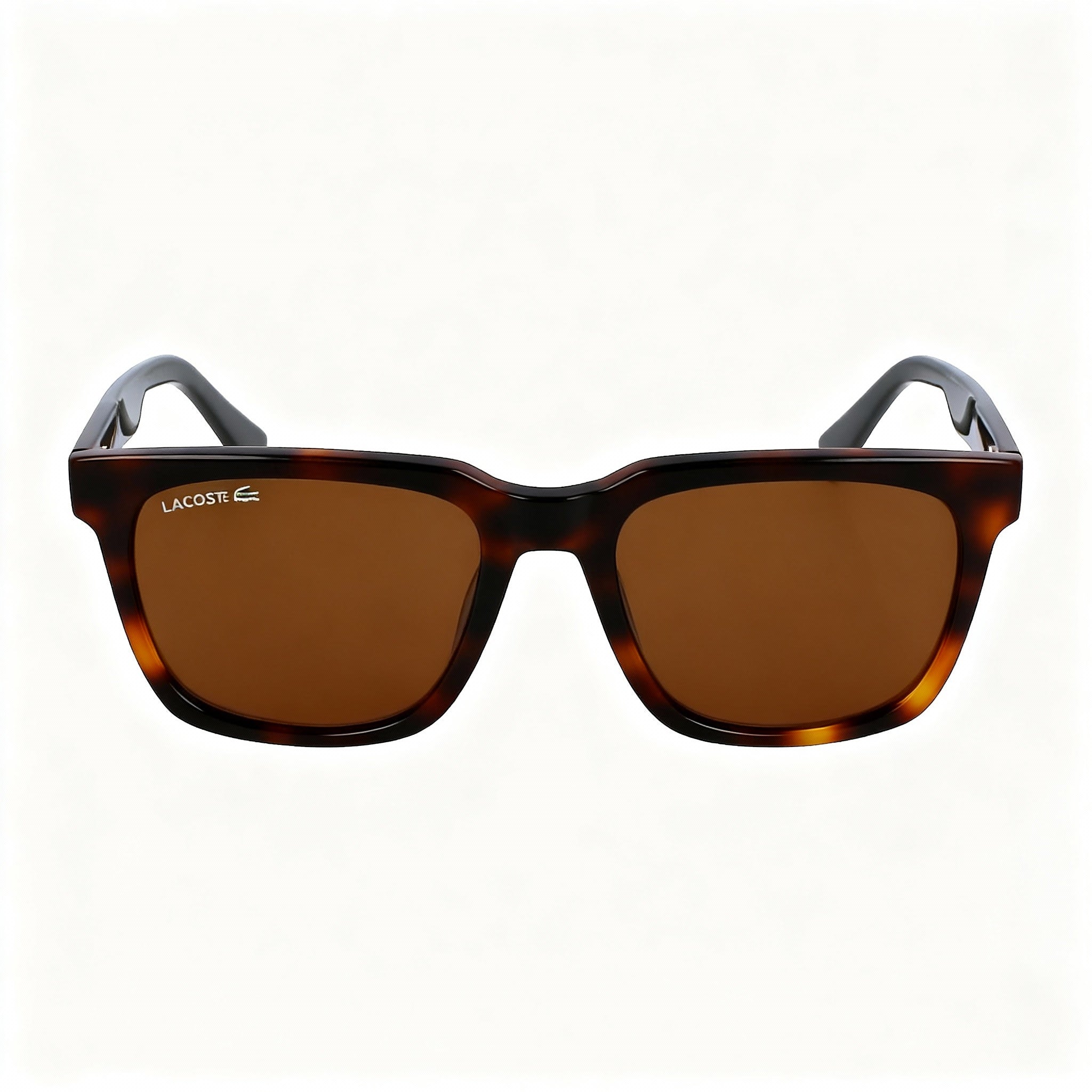 Lacoste Modern Men’s Havana Acetate Rectangular Brown Non-Polarized UV Protection Sunglasses 54mm