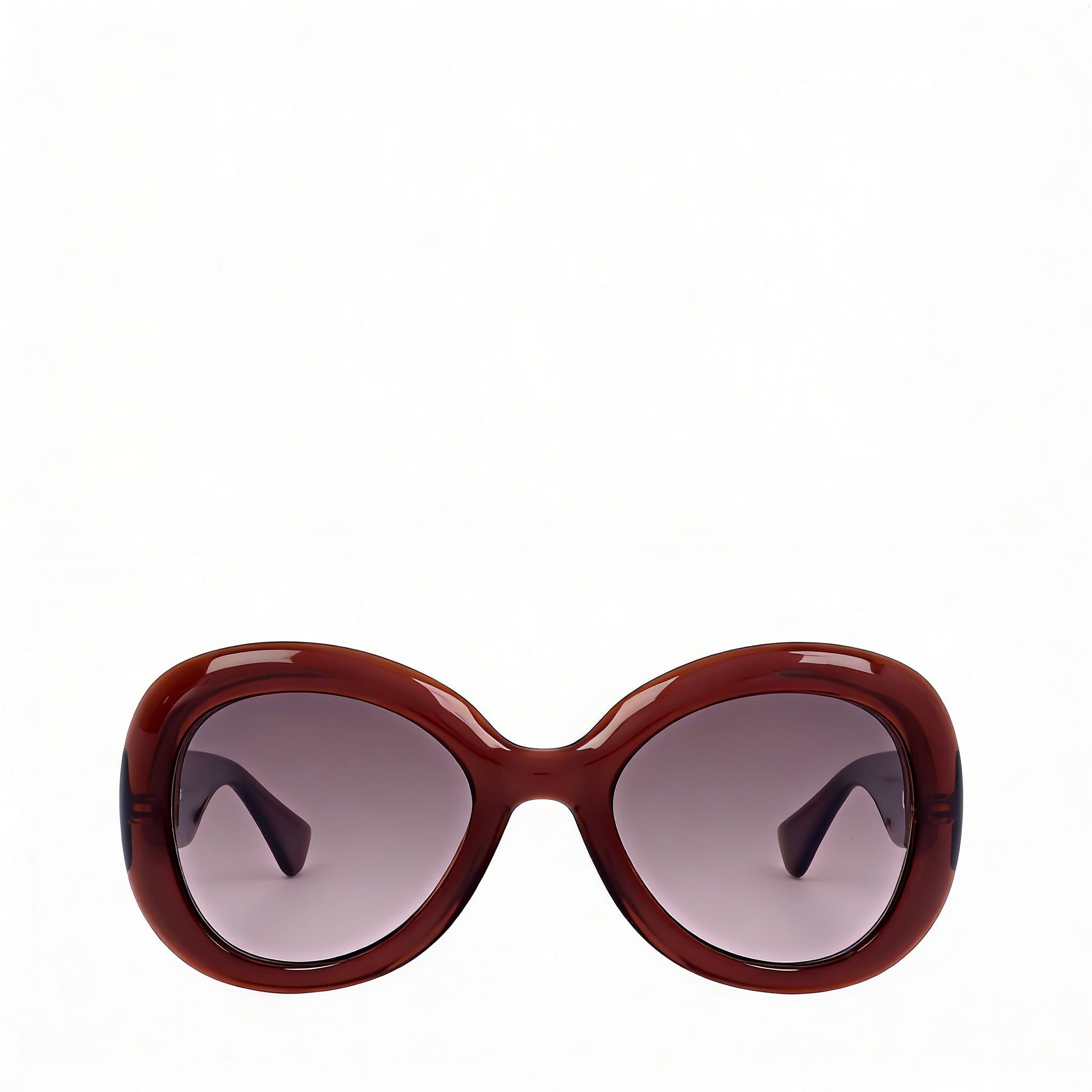 Gafas de sol Moschino Wayfarers para mujer, montura marrón, lentes marrones con protección UV, 54-22-140, Photo 2