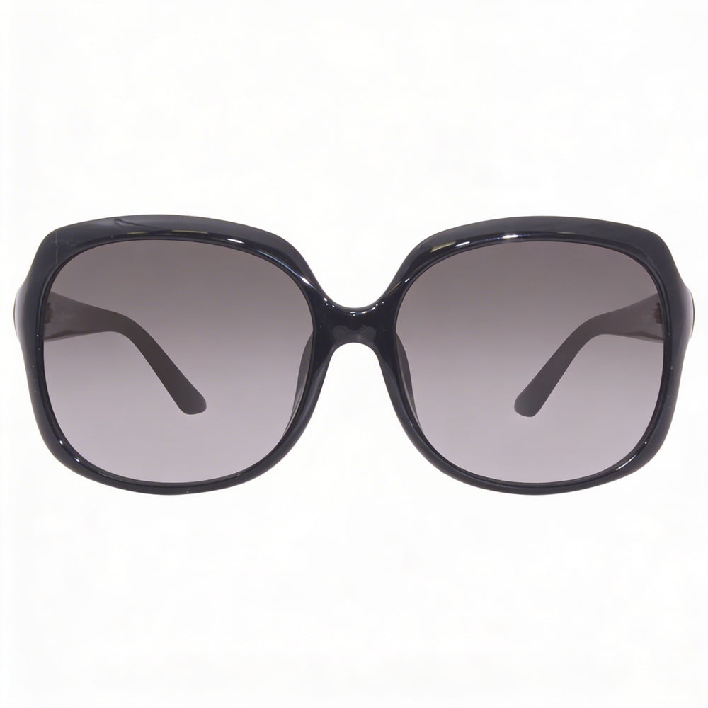 Ferragamo Classic Women's Black Plastic Grey Gradient Oversized UV Protected Sunglasses 59mm