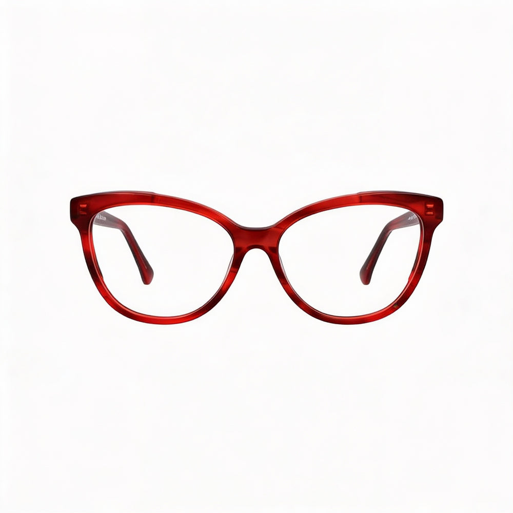 MaxMara MM5093 Men's Modern Style Red Plastic Frame Eyeglasses with Clear Plastic Lenses 54-15-140mm