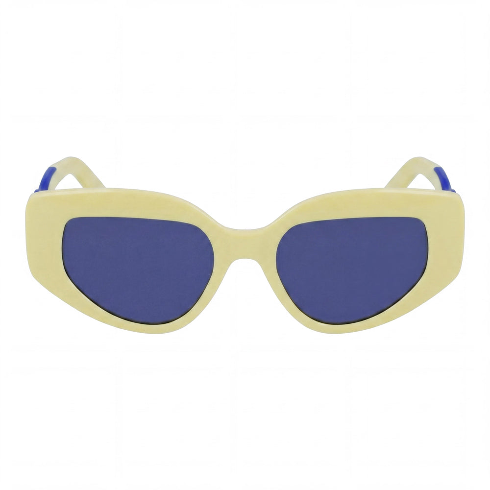 KARL LAGERFELD Kl6144s Women's Shiny Yellow Bio-Injected Cat-Eye UV Protected Non-Polarized Sunglasses 50mm