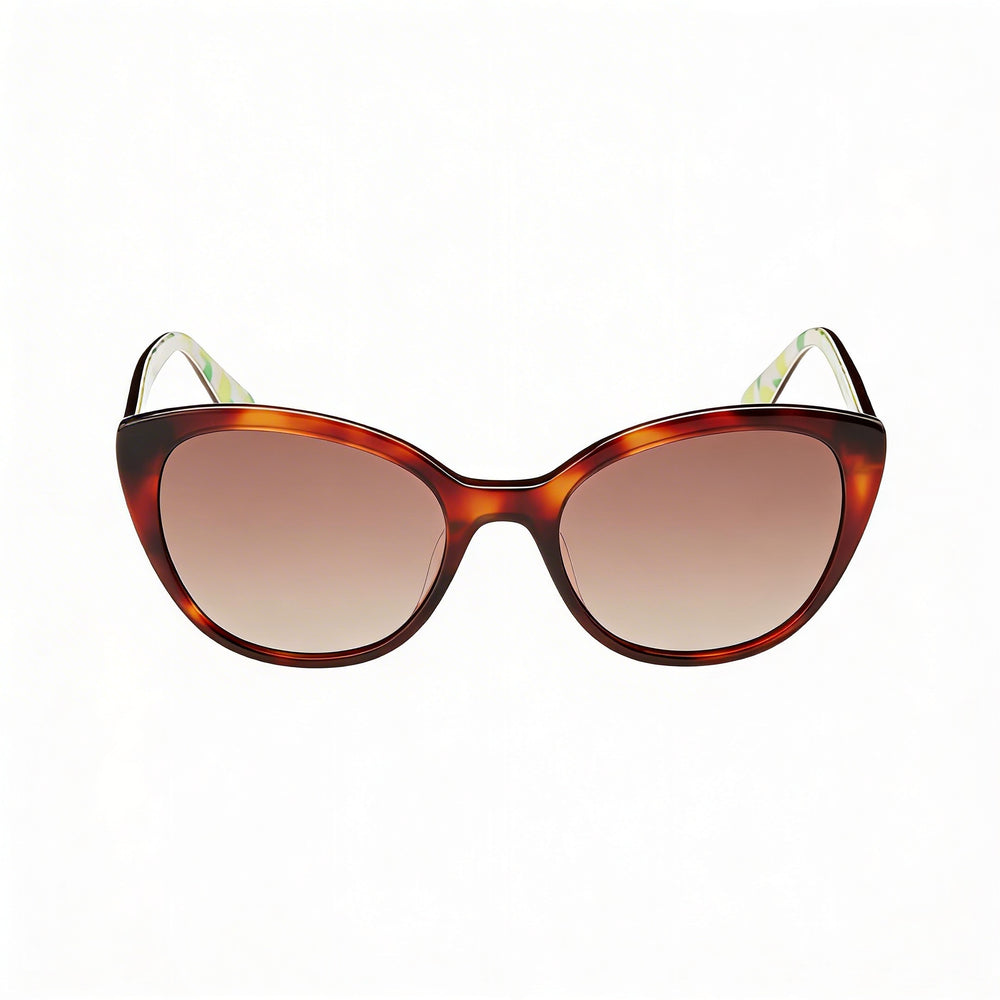 kate spade new york Gafas de sol casuales para mujer con protección UV, de acetato, color habana beige y marrón, lentes degradadas marrones de 55 mm