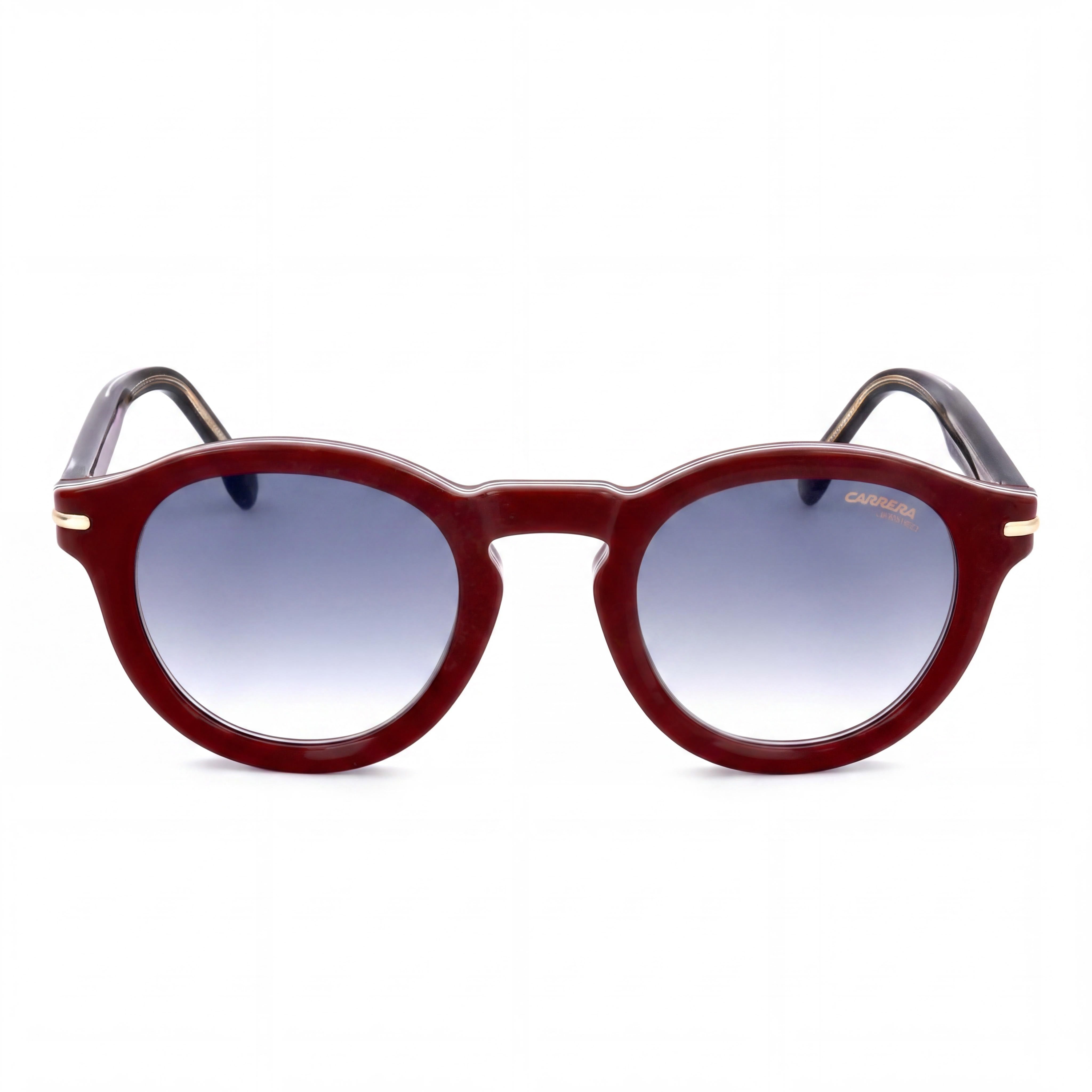 Carrera Modern Women's Acetate Frame Striped Burgundy Sunglasses, UV Protection, 48mm Lens Width, Case Included, Photo 2
