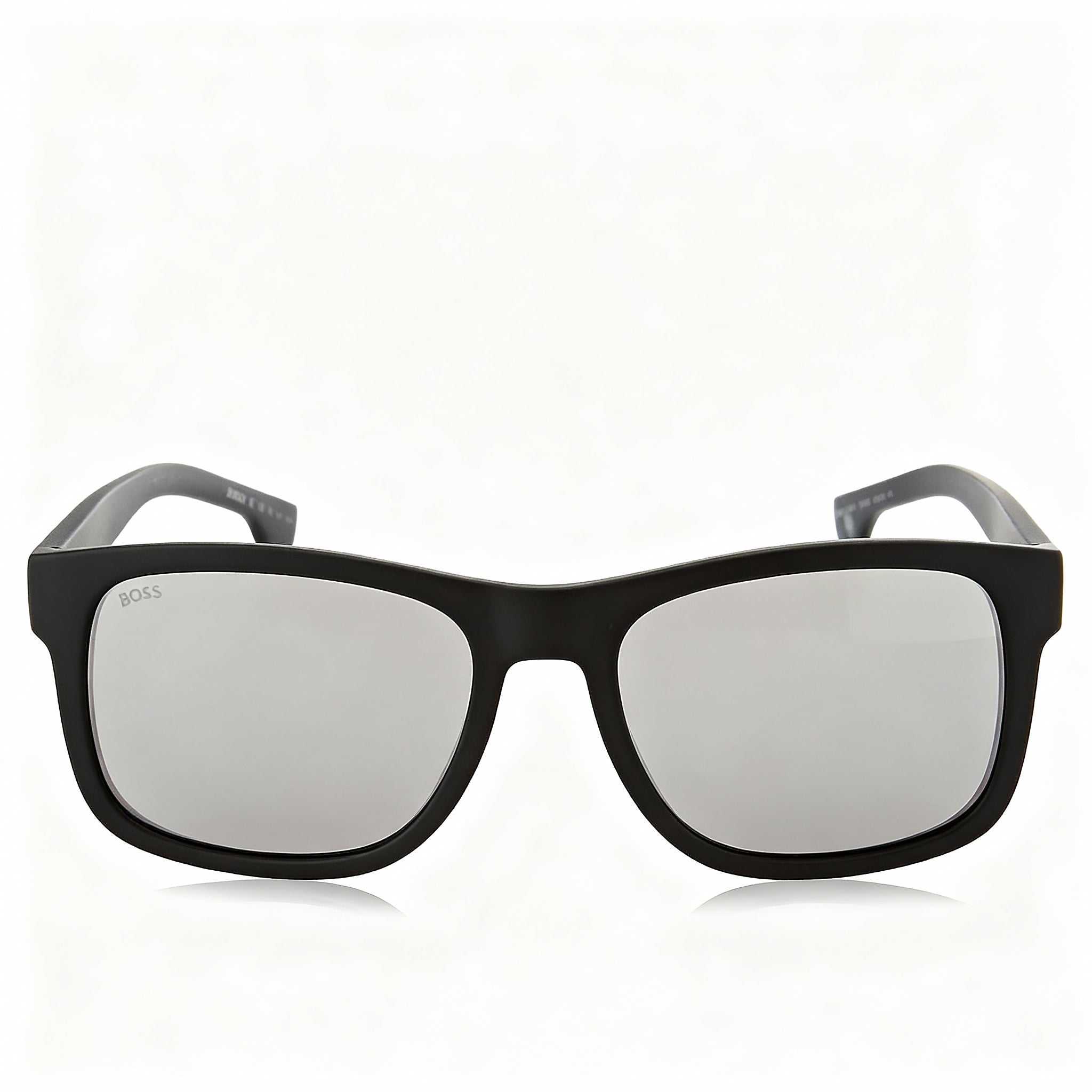 Hugo Boss B1568s Men's Matte Black Injected Propionate Frame Non-Polarized 100% UV Protection Sunglasses 55mm Lens