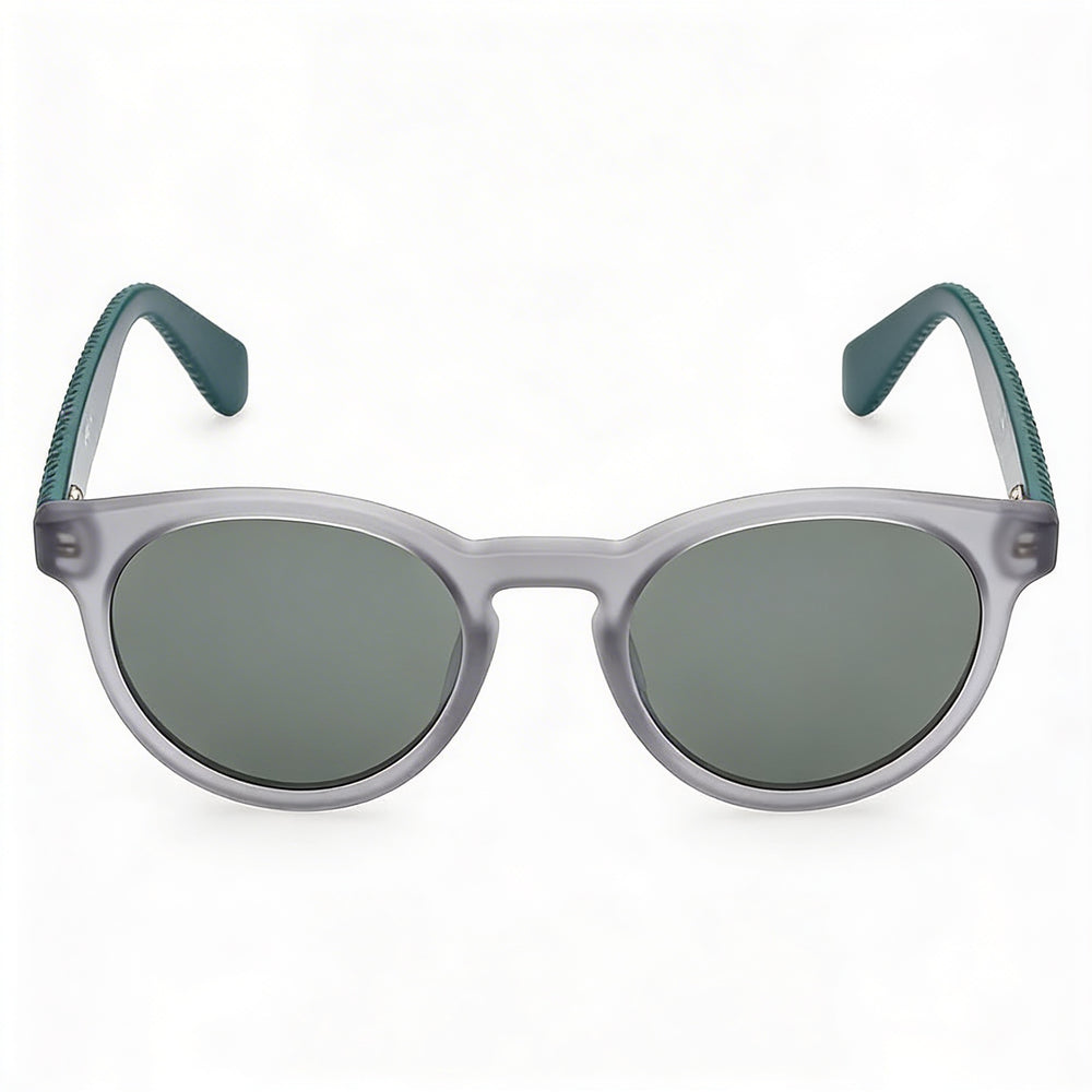 adidas Originals Classic Unisex Composite Grey Frame Green Mirror UV Protected Sunglasses 52mm Lens Width