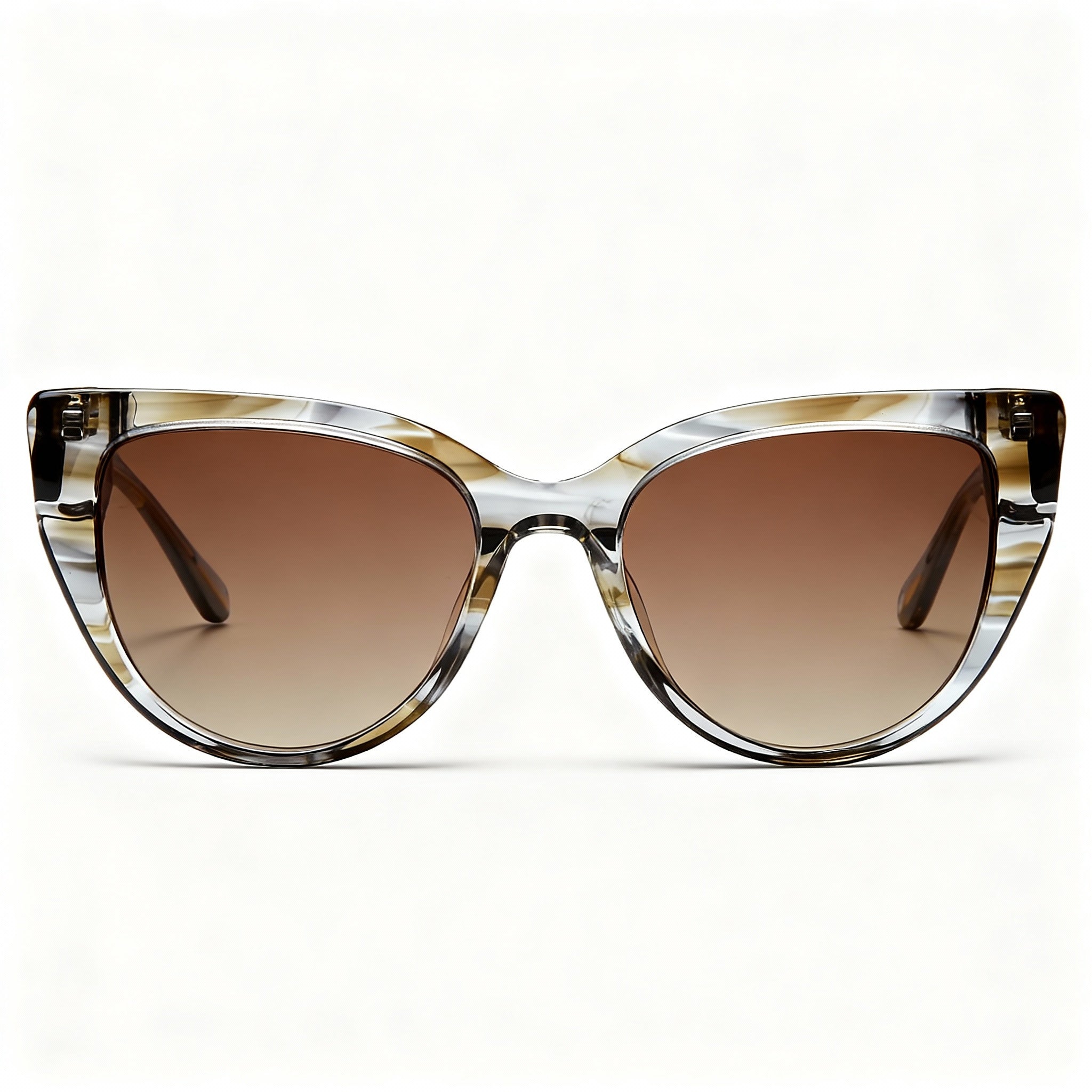 Fossil FOS 2125/S Women's Grey Pattern Brown Acetate Sunglasses with Brown Shaded Polycarbonate Lenses 52mm