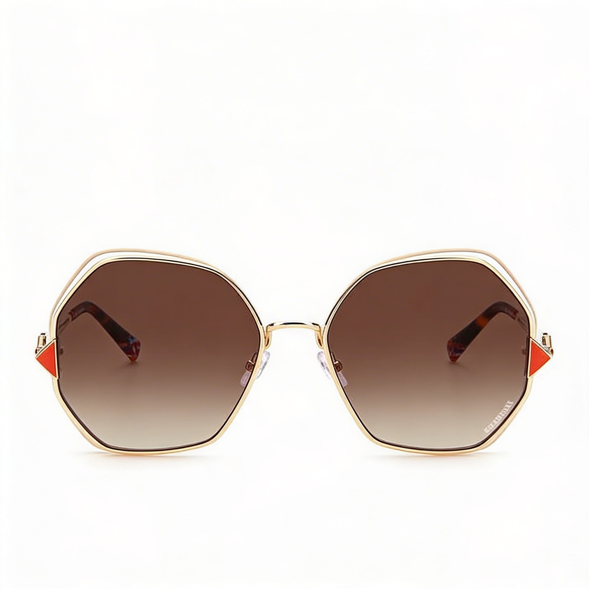 Gafas de sol Missoni Classic de mujer, de protección UV no polarizadas, armazón de aleación de acero dorado y marfil, 59 mm, Photo 2